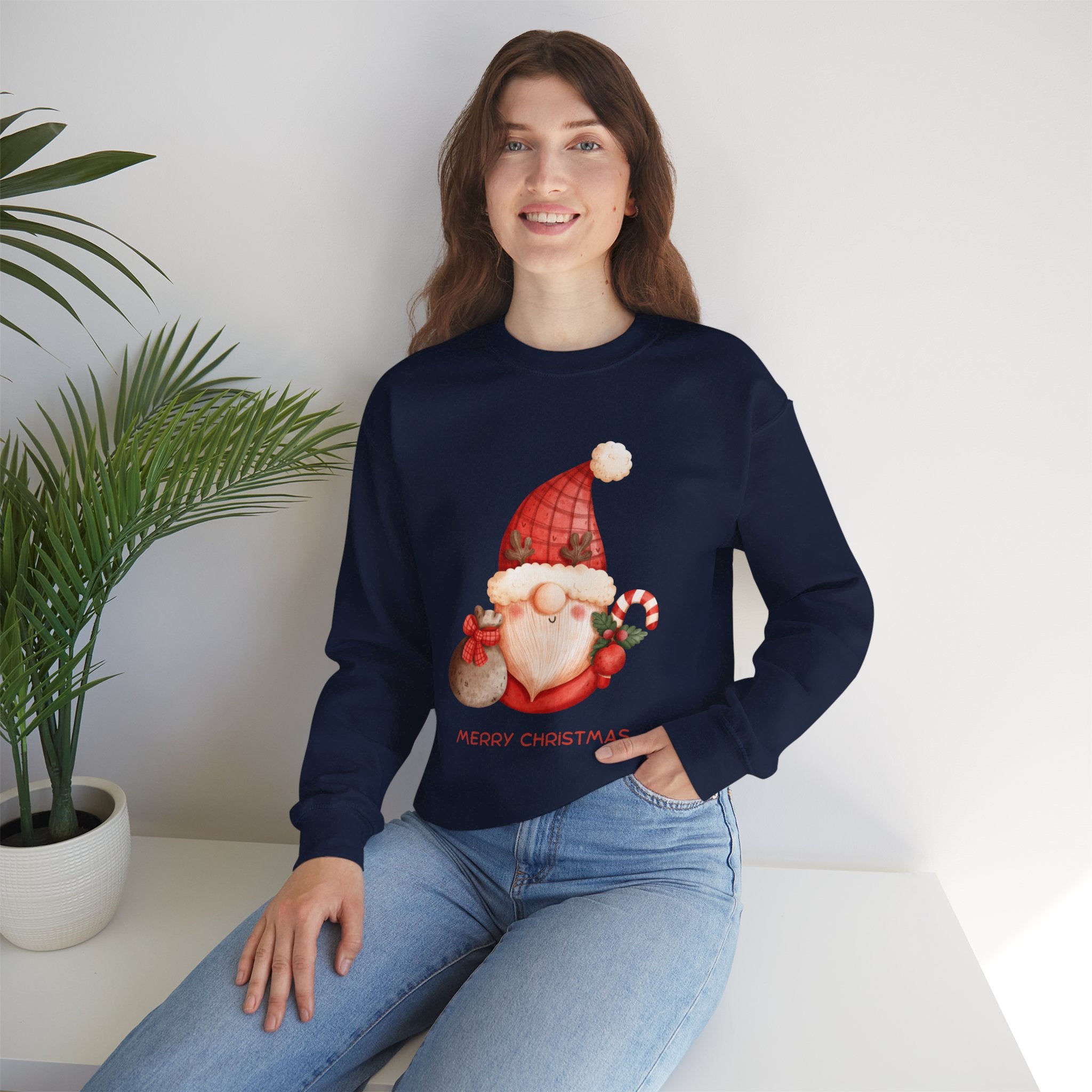 Merry Christmas Santa Sweatshirt, Cozy Crewneck for Holidays, Christmas Gift, Unisex Holiday Apparel, Fun Festive Sweatshirt