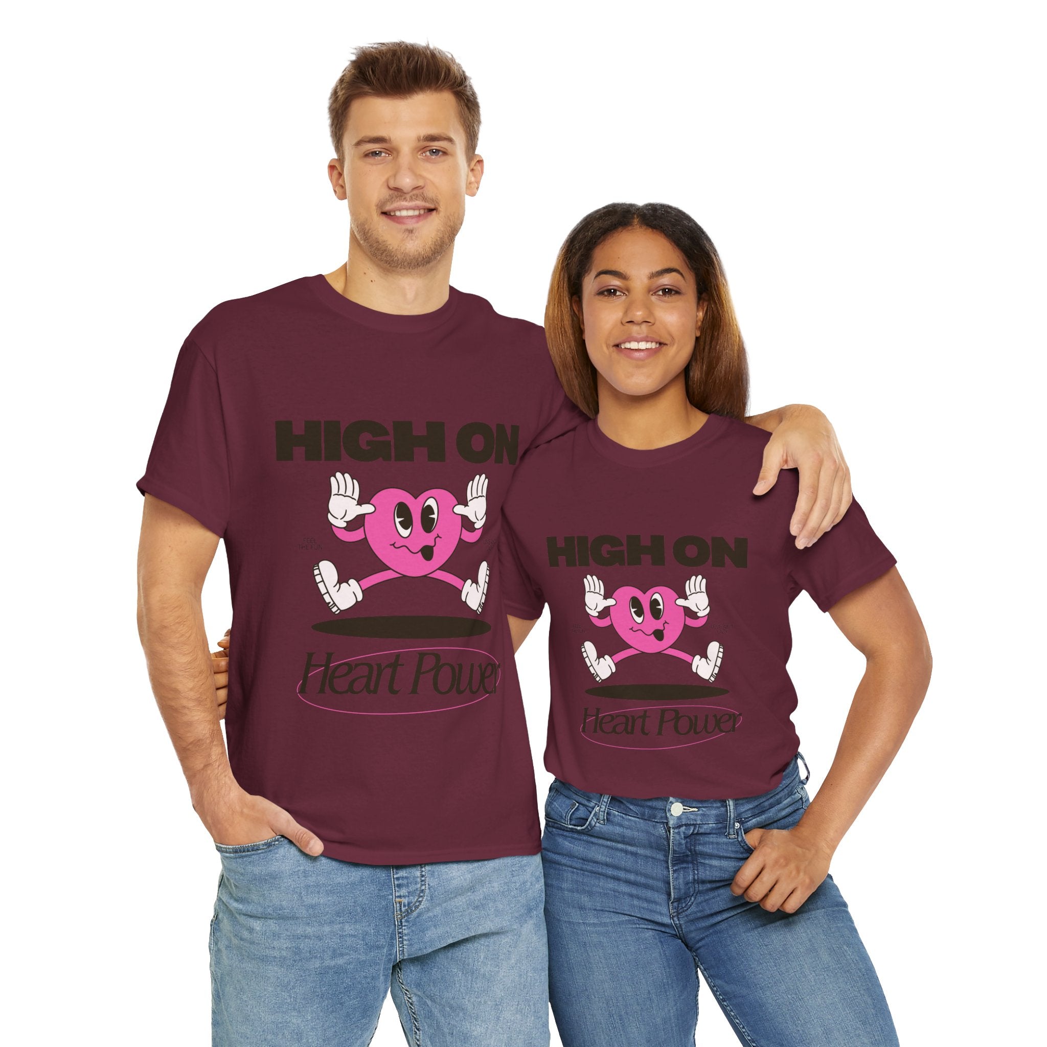 Heart Power Unisex T-Shirt Design | Graphic Tee for Men & Women | Streetwear Aesthetic T-Shirt