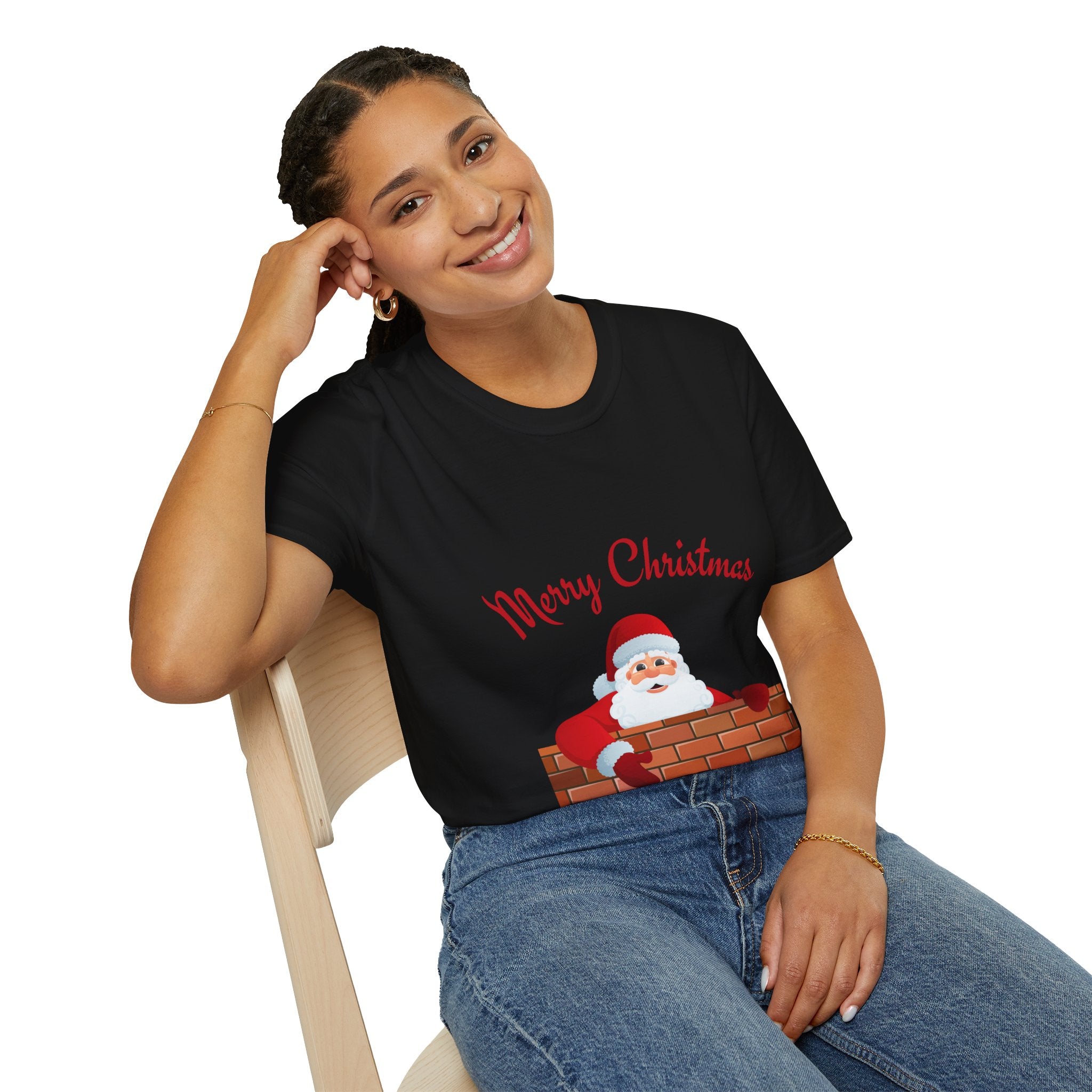 Merry Christmas Santa T-Shirt, Holiday Tee, Unisex Christmas Top, Festive Shirt, Gift for Him/Her, Family Reunion Apparel