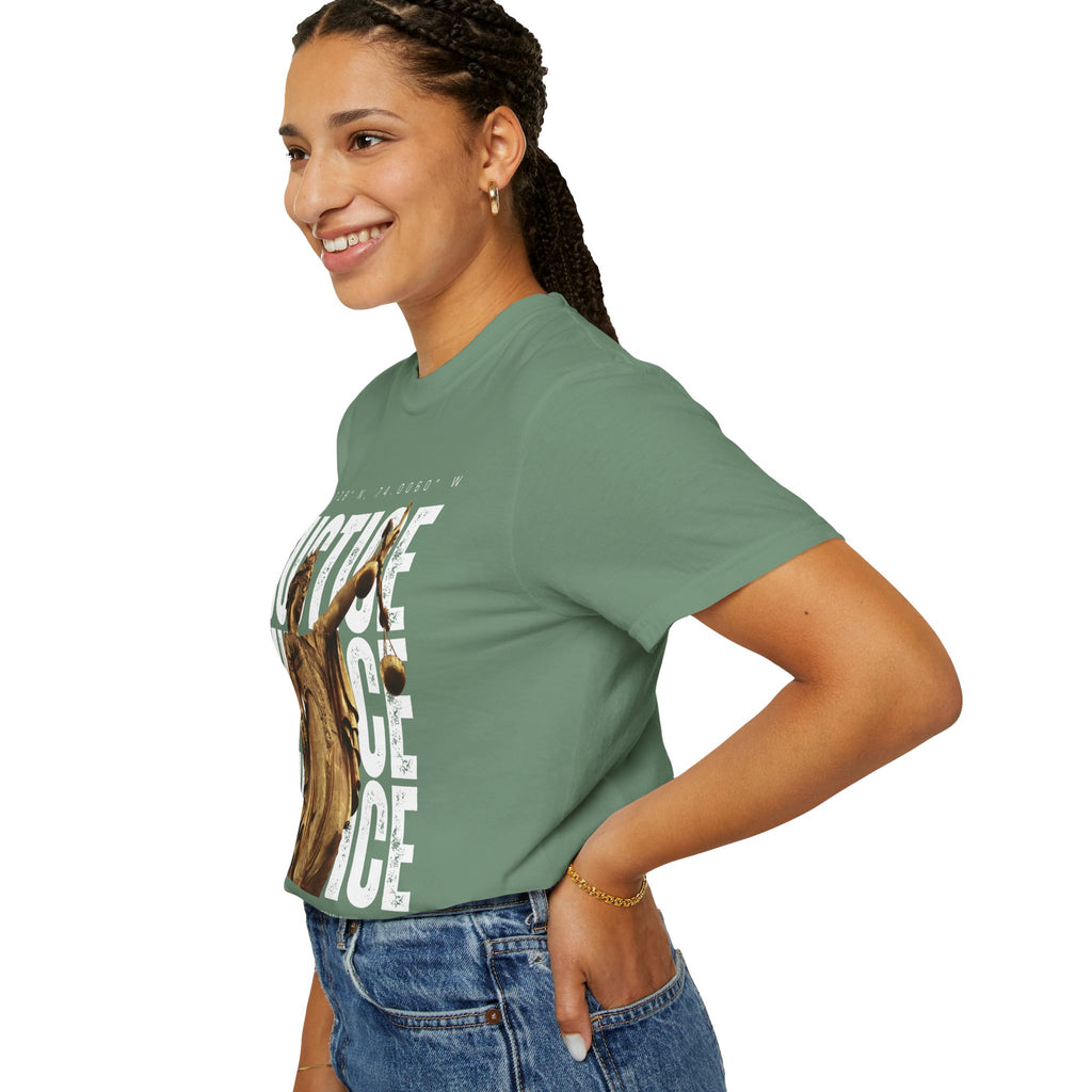 Justice Statue Unisex T-shirt, Casual Wear, Inspirational Gift, Equality Shirt, Art-Inspired Clothing, Birthday Gift, Statement Tees