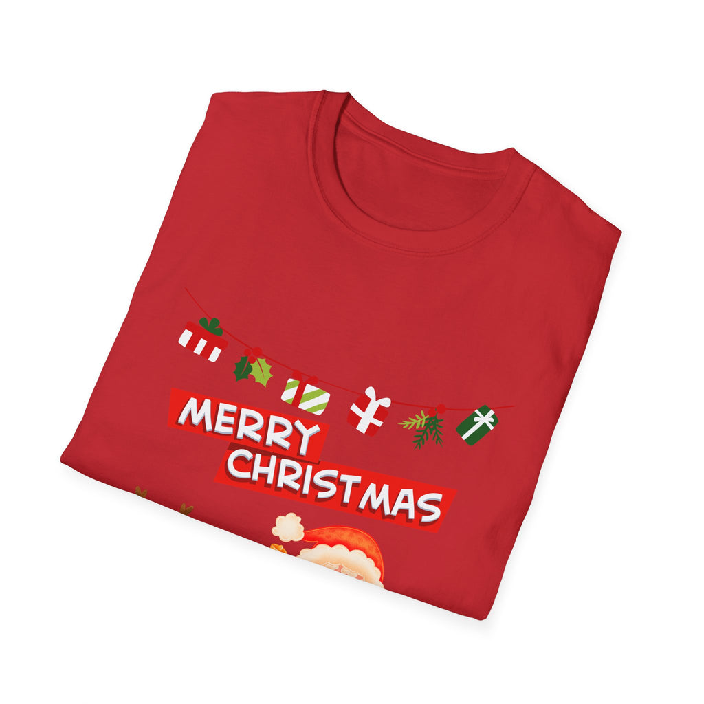 Christmas Cheer T-Shirt, Merry Christmas Tee, Festive Holiday Shirt, Unisex Christmas Apparel, Santa and Reindeer Design