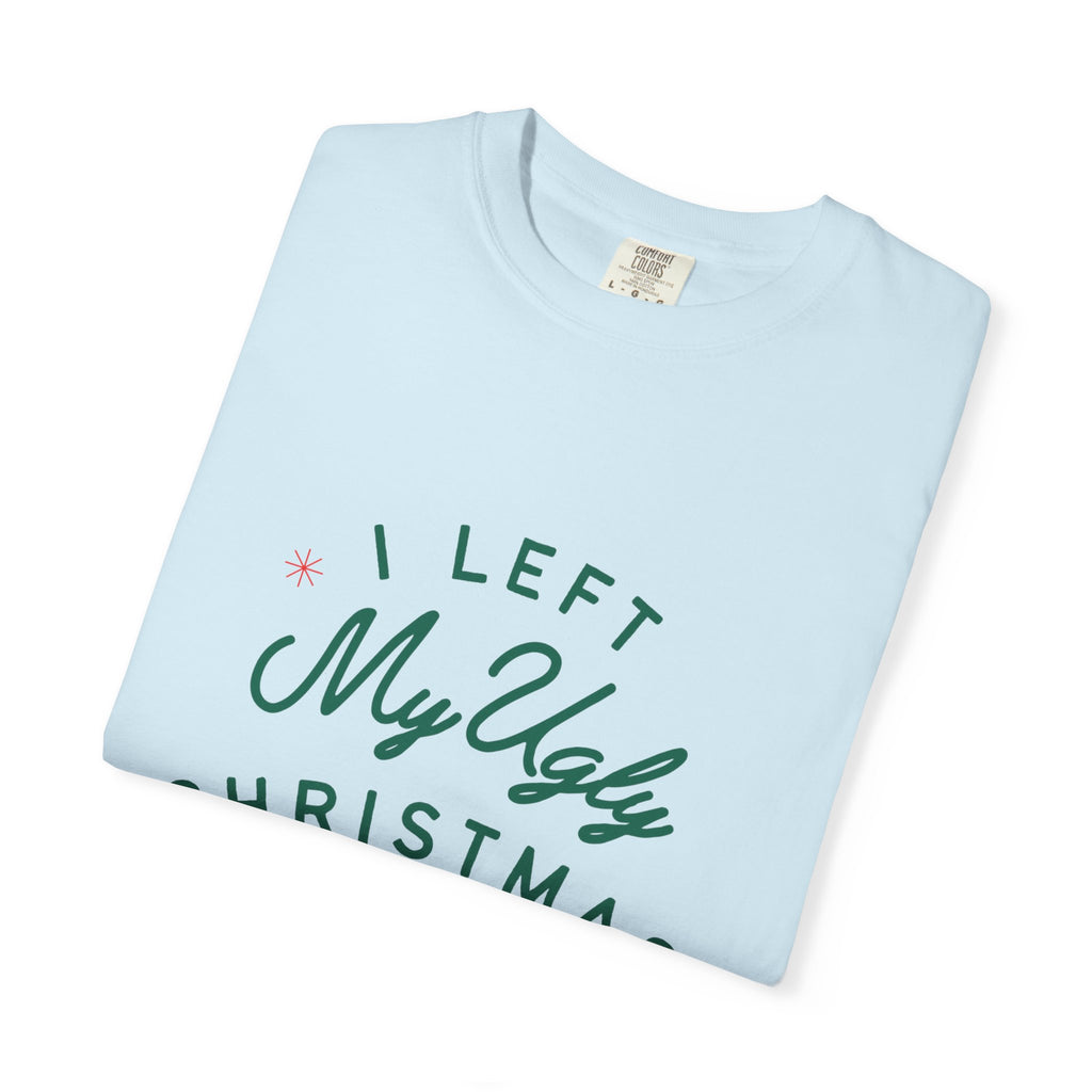 Ugly Christmas Sweater T-Shirt, Fun Holiday Tee, Christmas Gift, Unisex T-Shirt, Festive Party Wear, Family Gathering Shirt