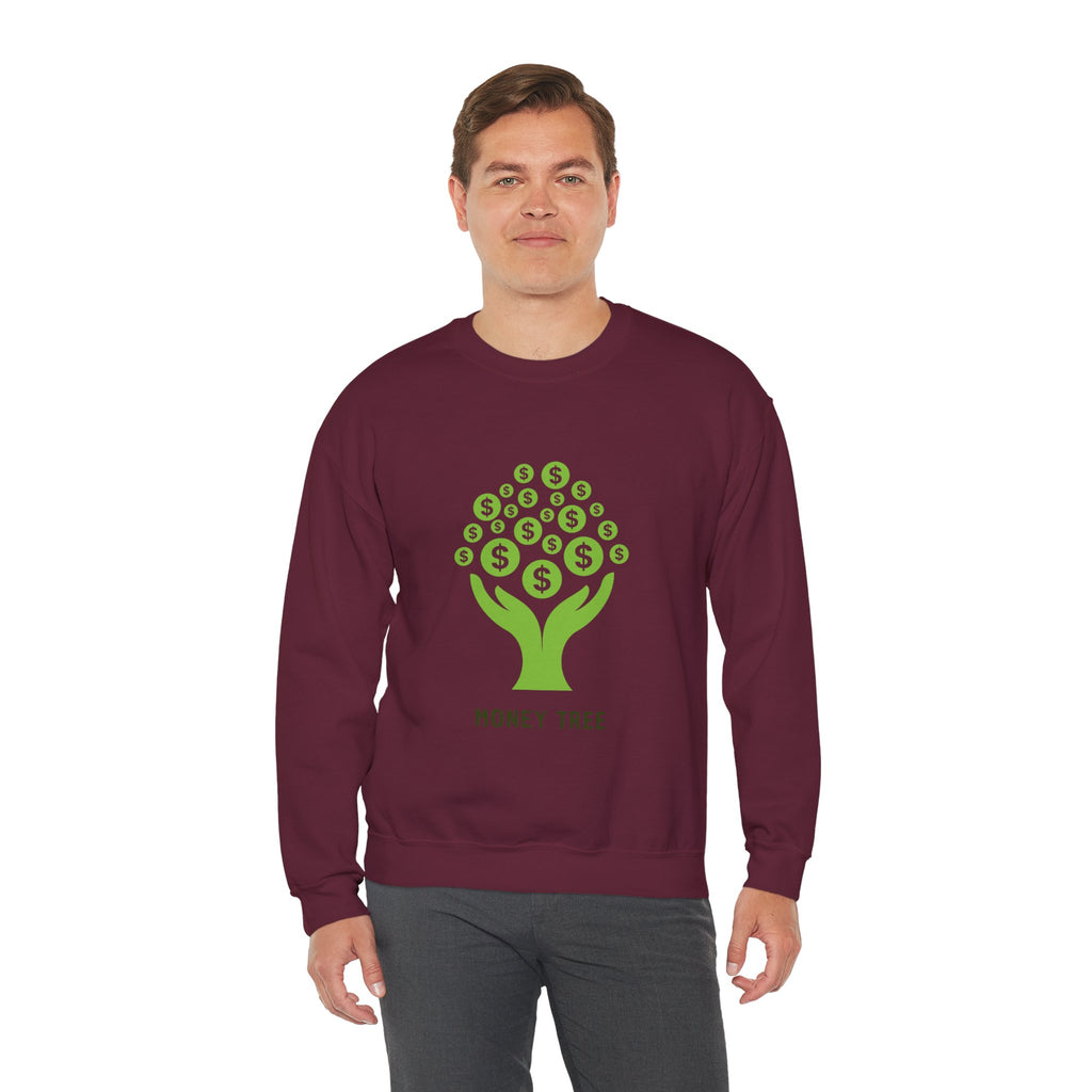 Money Tree Sweatshirt, Cozy Crewneck, Unisex Gift, Eco-Friendly Fashion, Perfect for Casual Wear, Gift for Him/Her