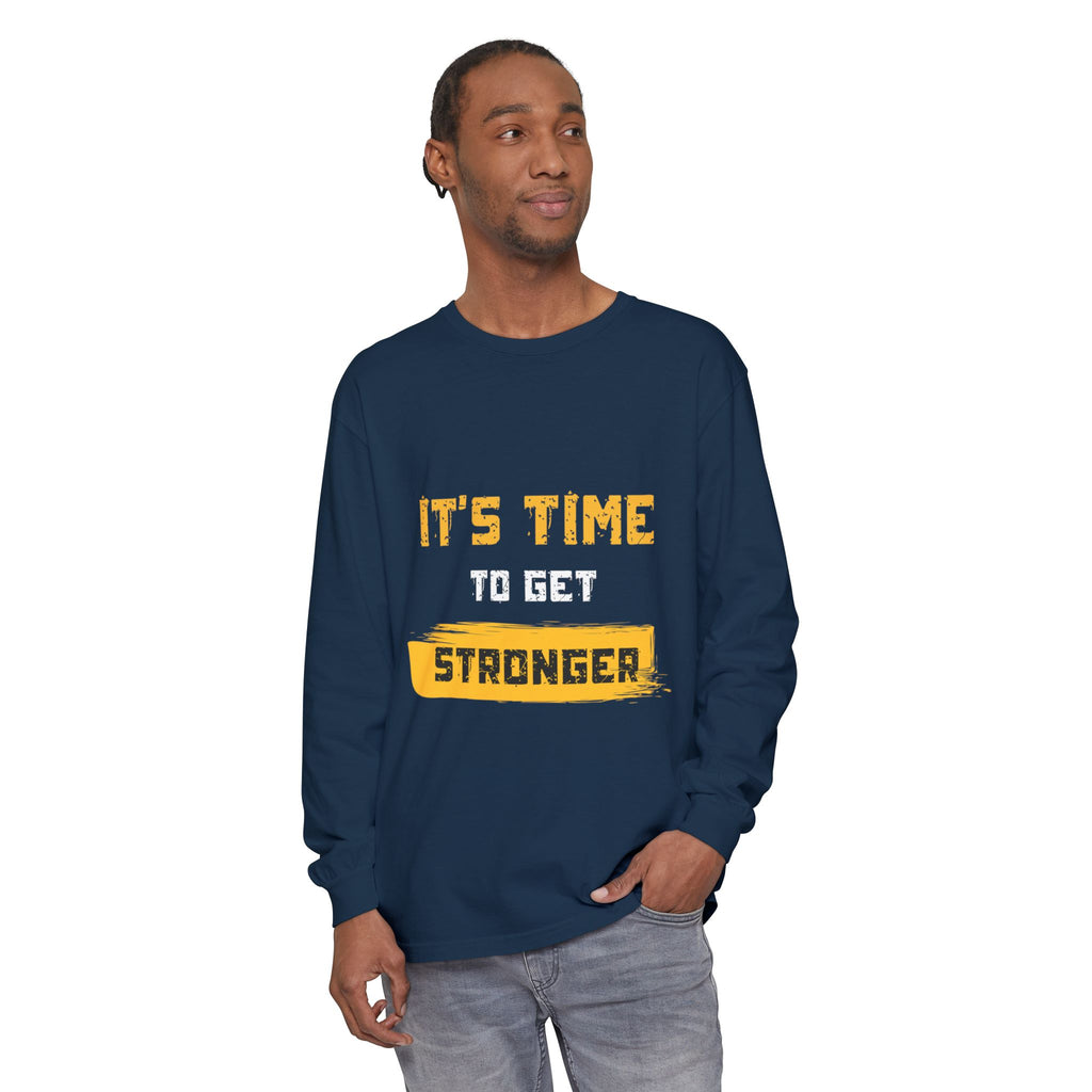 Unisex Motivational Long Sleeve Tee - 'It's Time Stronger' - Perfect Gift for Fitness Lovers, Gym Attire, Casual Wear, Inspirational [...]