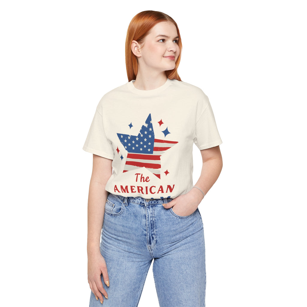 Patriotic T-Shirt, Independence Day Tee, American Dream Shirt, 4th of July Outfit, Stars and Stripes Tee Shirt