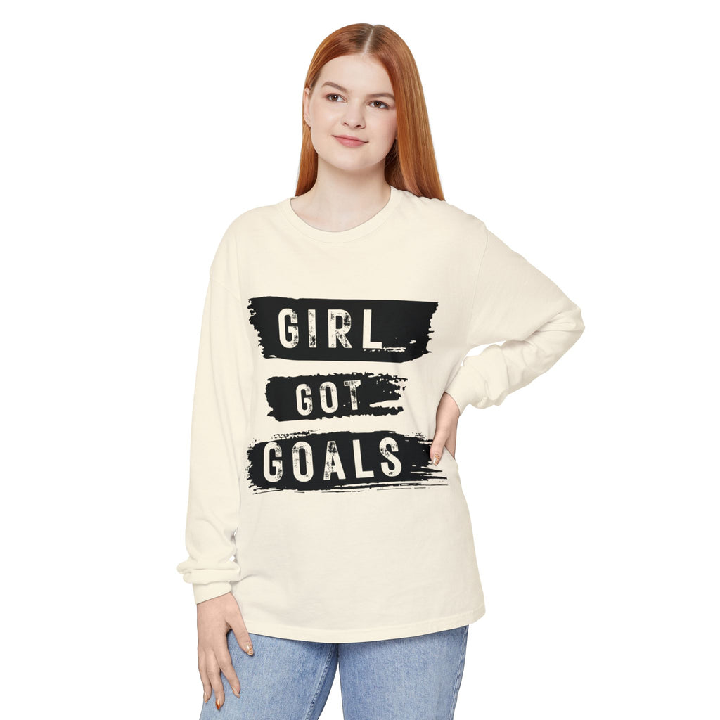 Girl Got Goals Long Sleeve T-Shirt | Motivational Apparel, Unisex Tees, Inspirational Gift, Casual Wear, Trendy Clothing