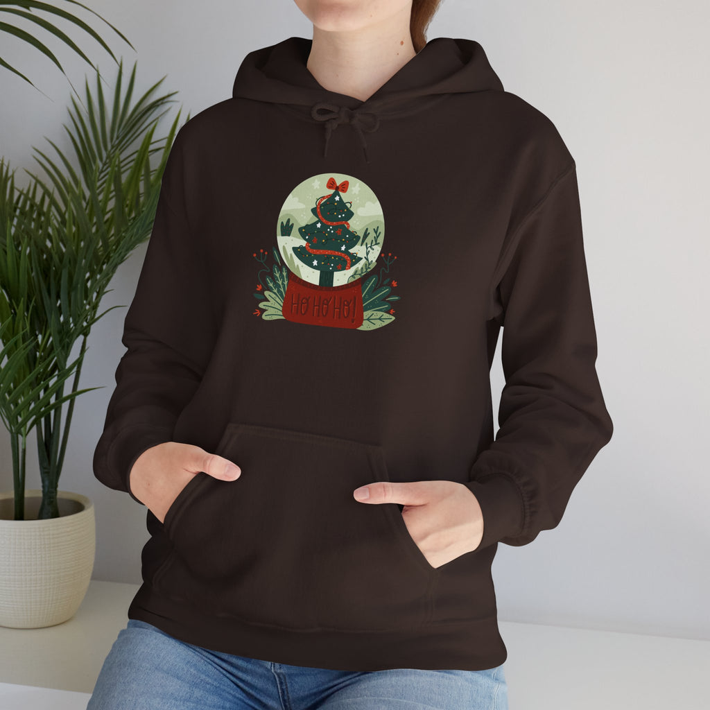 Cozy Holiday Hoodie with Snow Globe Design | Festive Gift, Winter Apparel, Christmas Sweatshirt, Unisex Hoodie, Seasonal Outfit