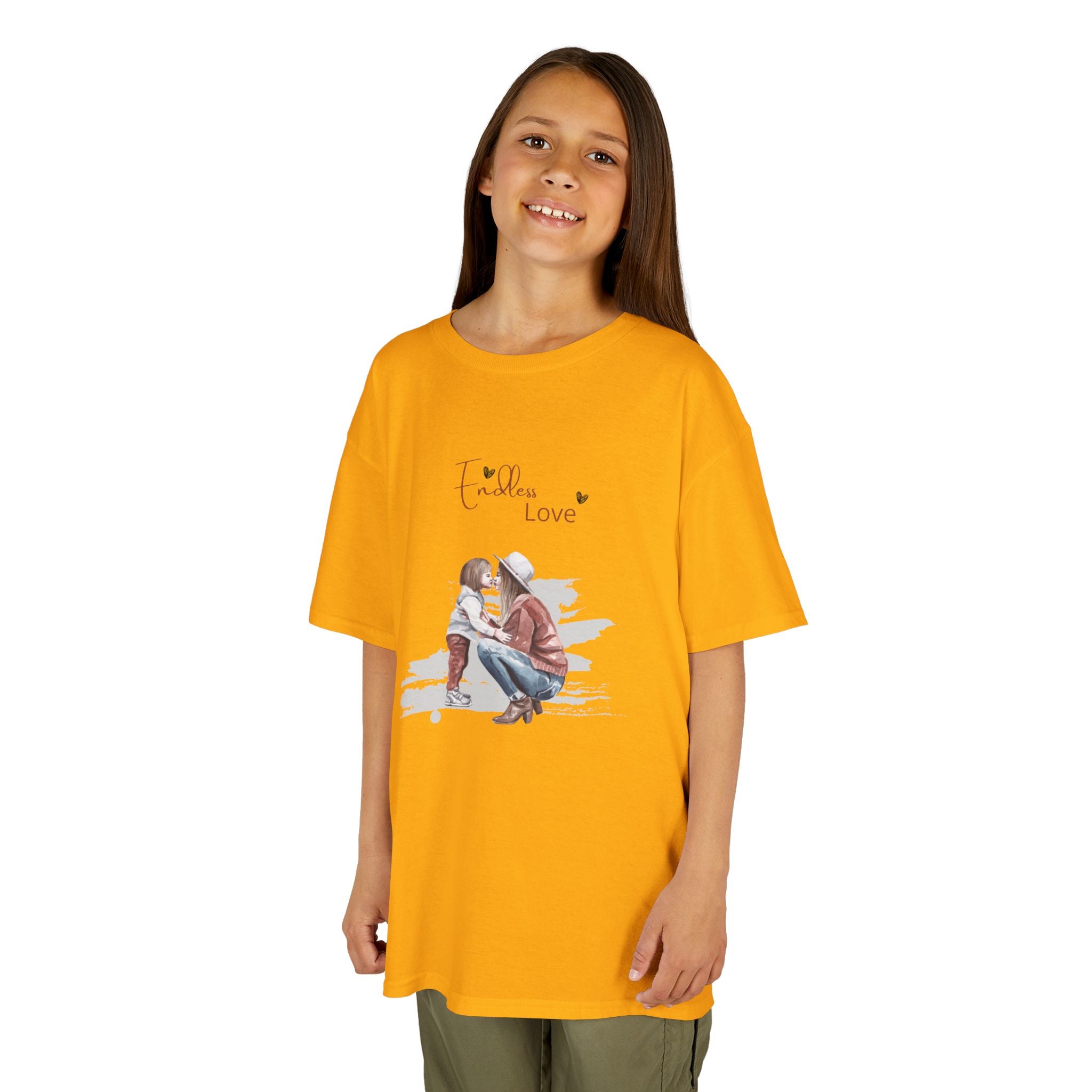 Kids Love Tee - Cute Heavy Cotton Shirt for Kids, Birthday Gift, Back to School, Valentine’s Day, Playtime Fun