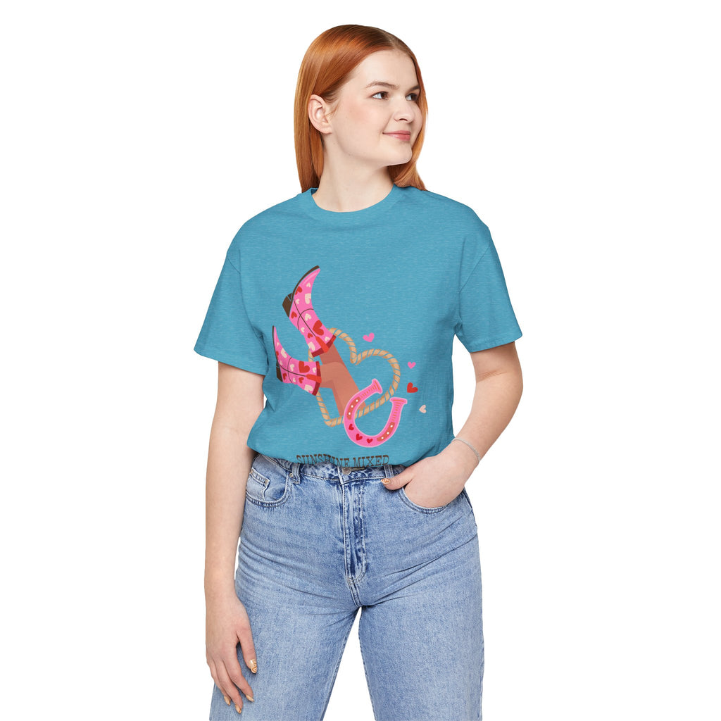 Playful Cowboy Graphic Tee - Perfect for Rodeos, Country Concerts, and Summer Gatherings, Casual Wear, Gift for Country Lovers, Fun Outfits