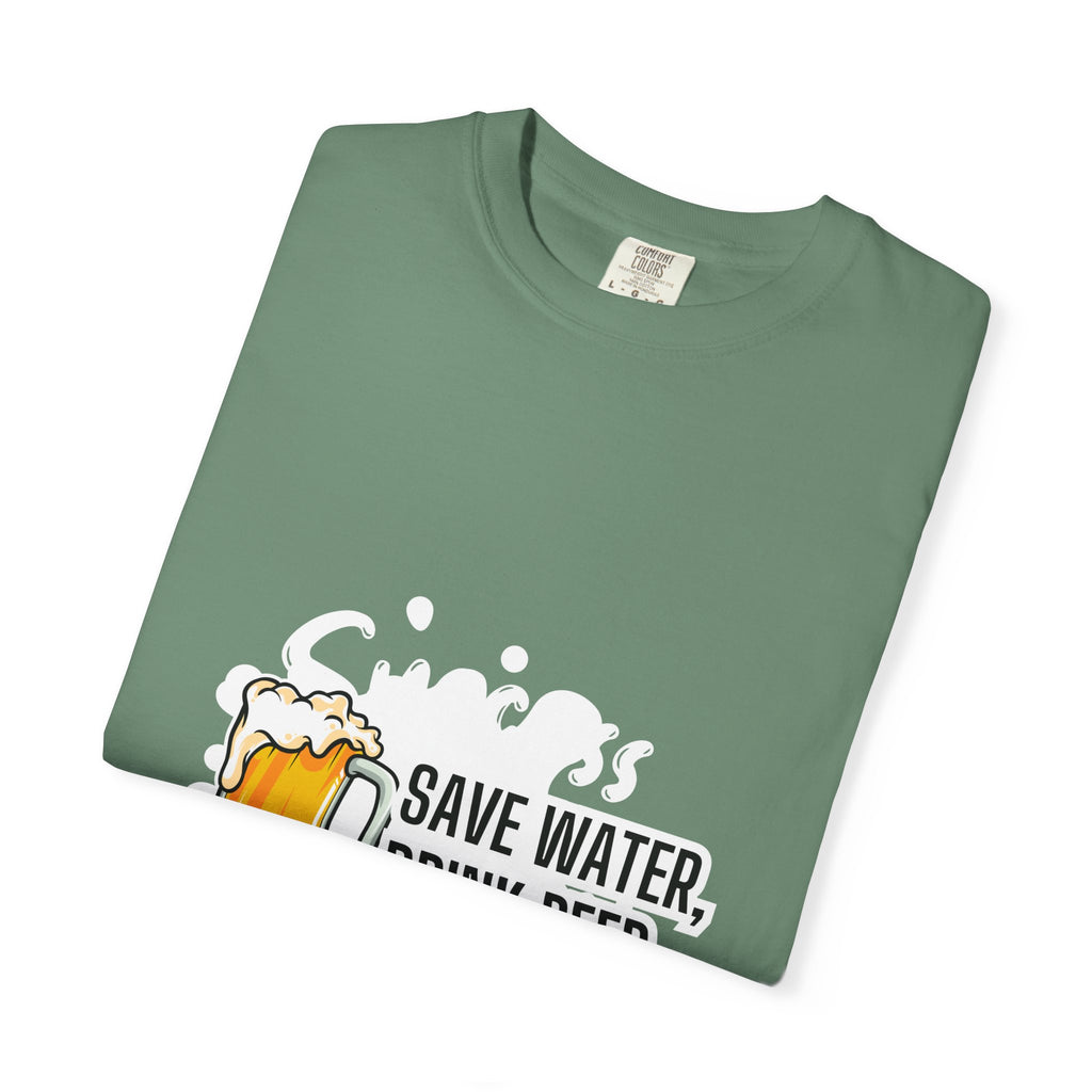 Beer Lovers Unisex T-Shirt, Fun Graphic Tee for Parties, Great Gift for Festivals, Casual Wear for Beer Enthusiasts, Save Water Drink Beer