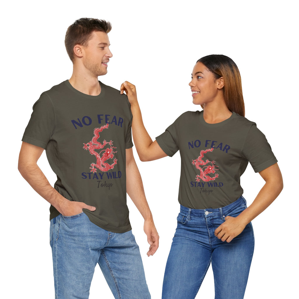 No Fear Stay Wild Unisex T-Shirt | Adventure Tee, Casual Wear, Gift for Nature Lovers, Inspirational Shirt, Summer Fashion
