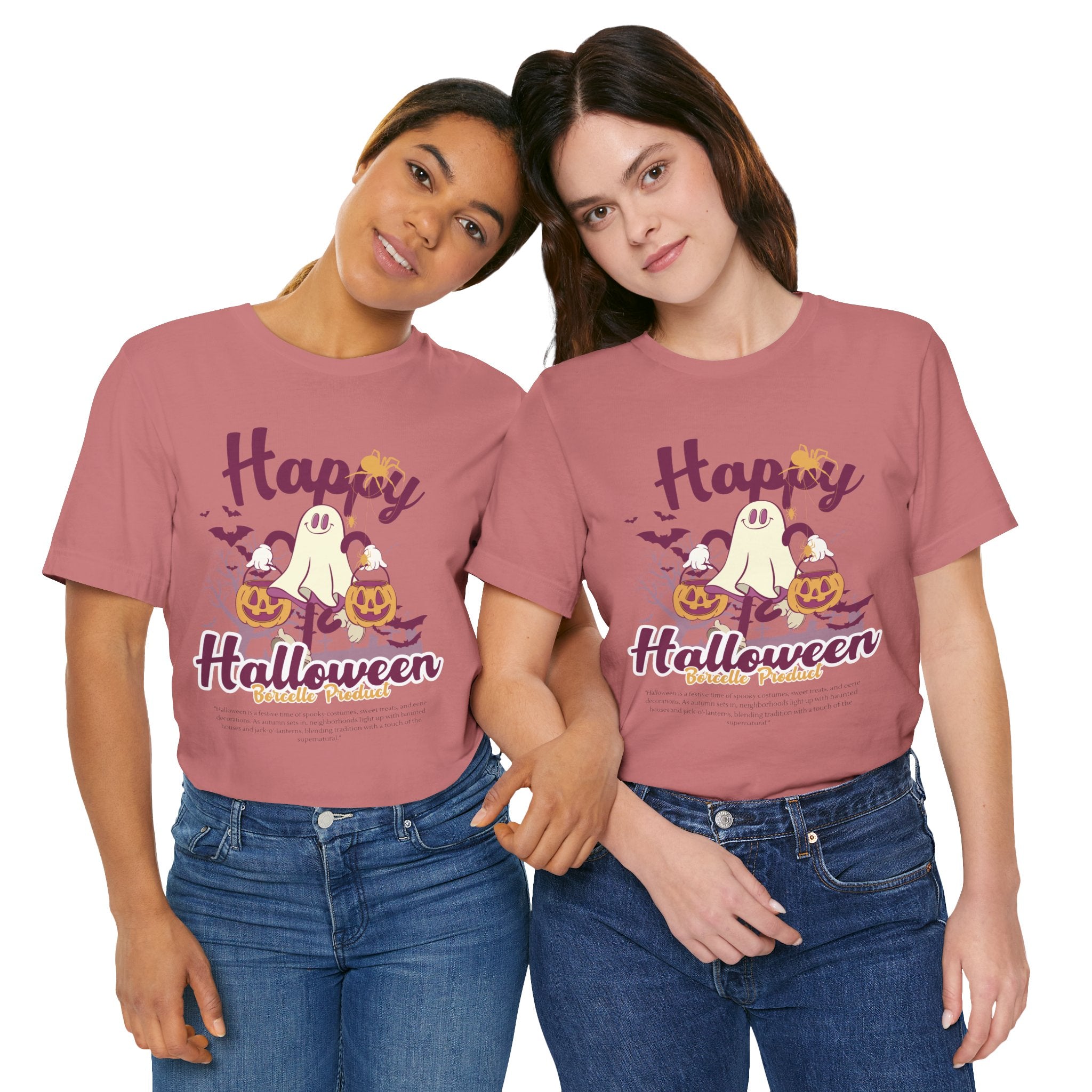 Halloween Unisex T-Shirt, Cute Ghost Tee, Fall Apparel, Kids Halloween Costume, Spooky Season Shirt, Trick or Treat Gift
