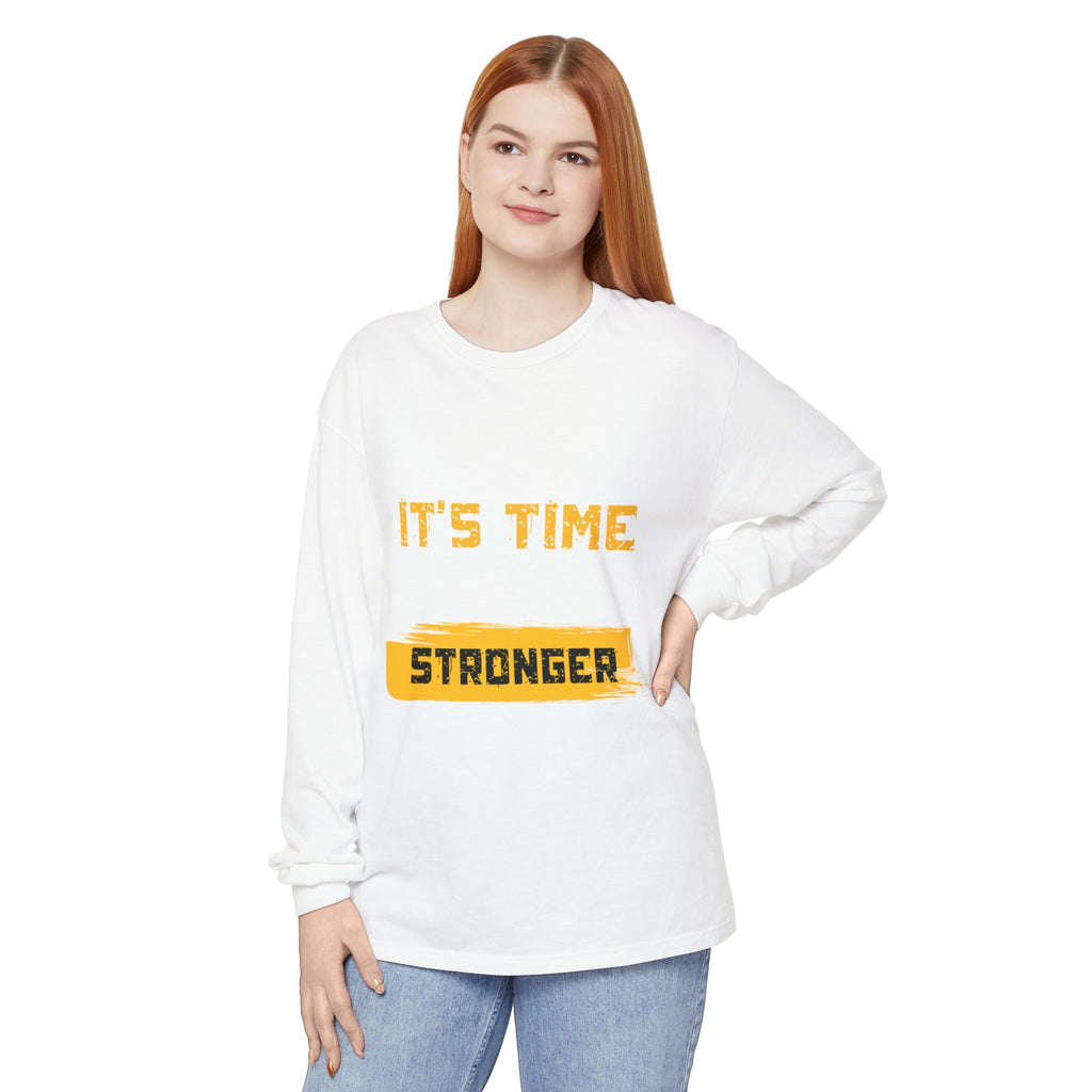 Unisex Motivational Long Sleeve Tee - 'It's Time Stronger' - Perfect Gift for Fitness Lovers, Gym Attire, Casual Wear, Inspirational [...]