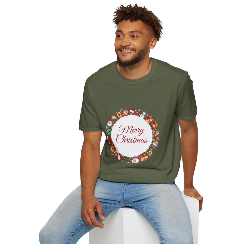 Merry Christmas Unisex T-Shirt, Holiday Apparel, Christmas Gift, Festive Tee, Seasonal Wear, Unisex T-Shirt