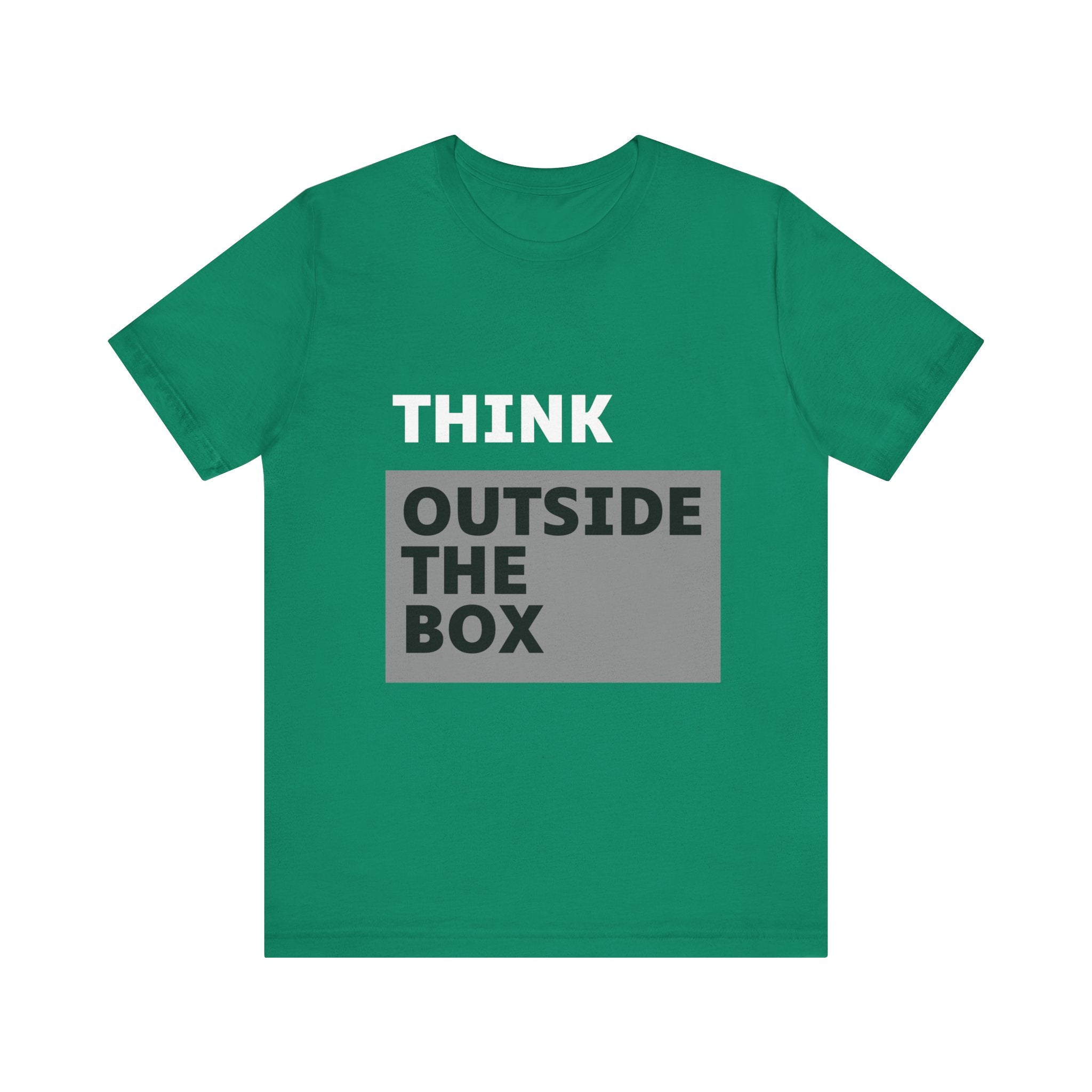 Think Outside the Box Unisex Tee, Short Sleeve T-shirt, Unique Design Shirt, Creative Tee, Unisex Graphic Tee