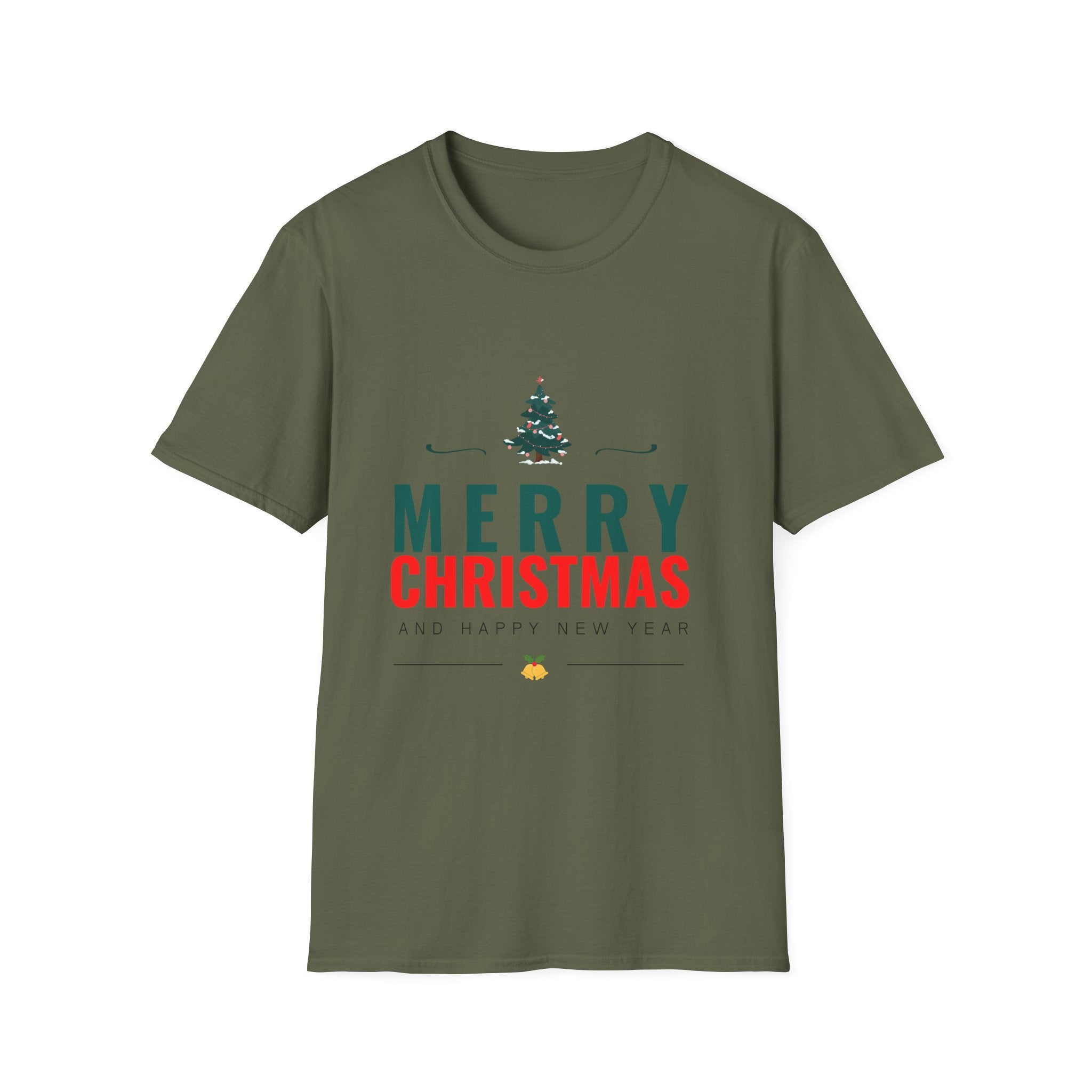 Merry Christmas Unisex Softstyle T-Shirt, Holiday T-Shirt, Christmas Apparel, Festive Tee, New Year Shirt, Gift for Him/Her