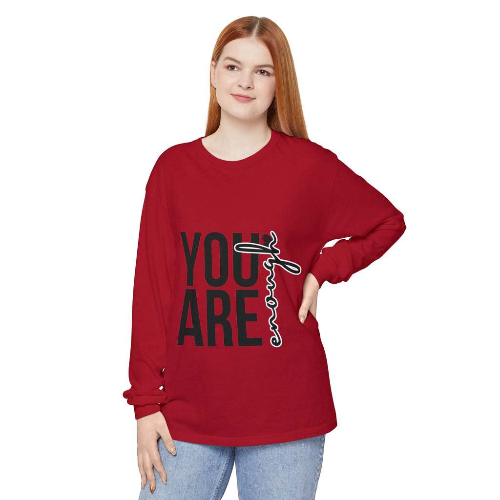 Empowering Long Sleeve Tee - YOU ARE Enough, Casual Wear, Gift for Friends, Affirmation Shirt, Self-Love, Motivational Clothing