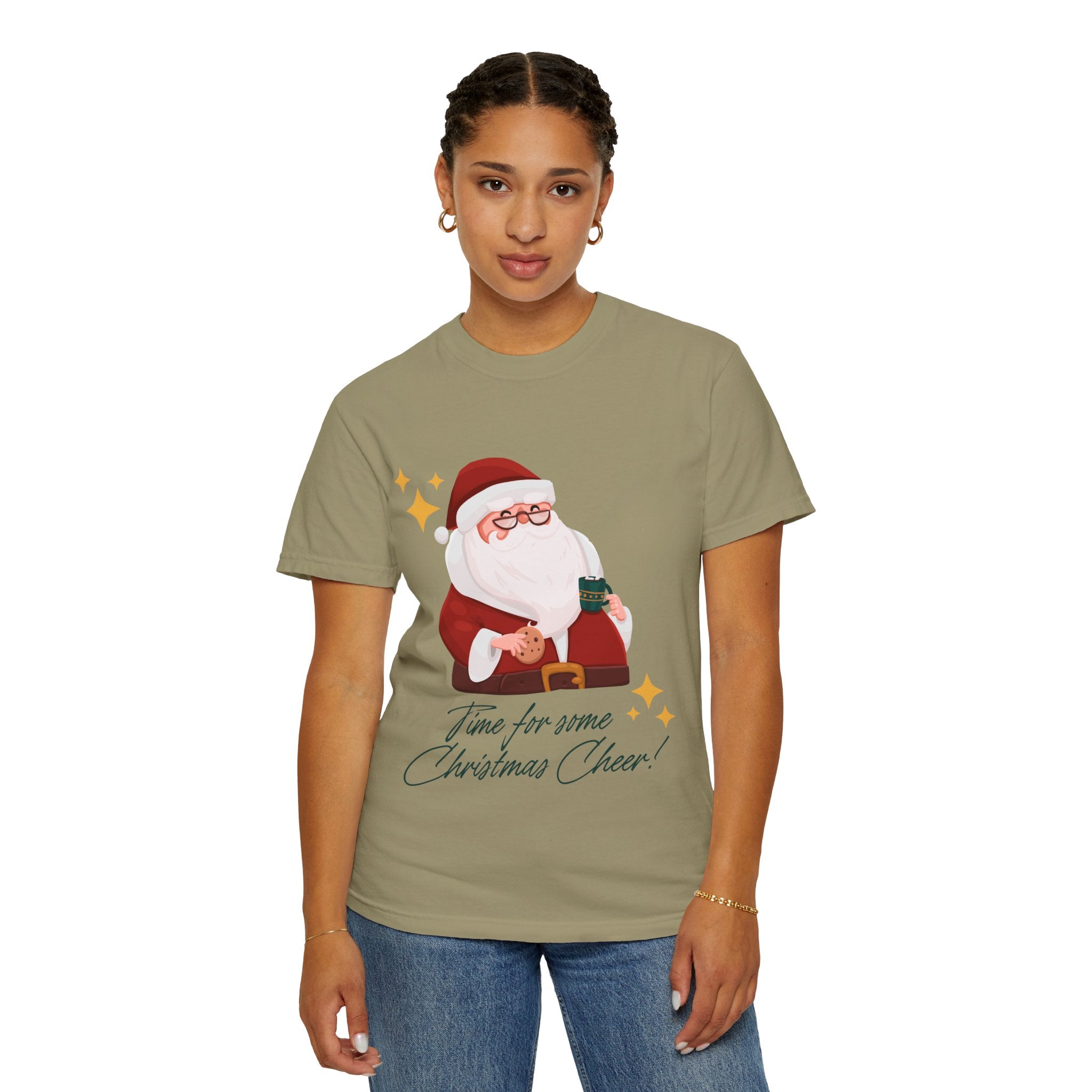Festive Christmas T-Shirt, Holiday Apparel, Santa Graphic Tee, Unisex Christmas Gift, Seasonal Outfit, Cheerful Holiday Wear
