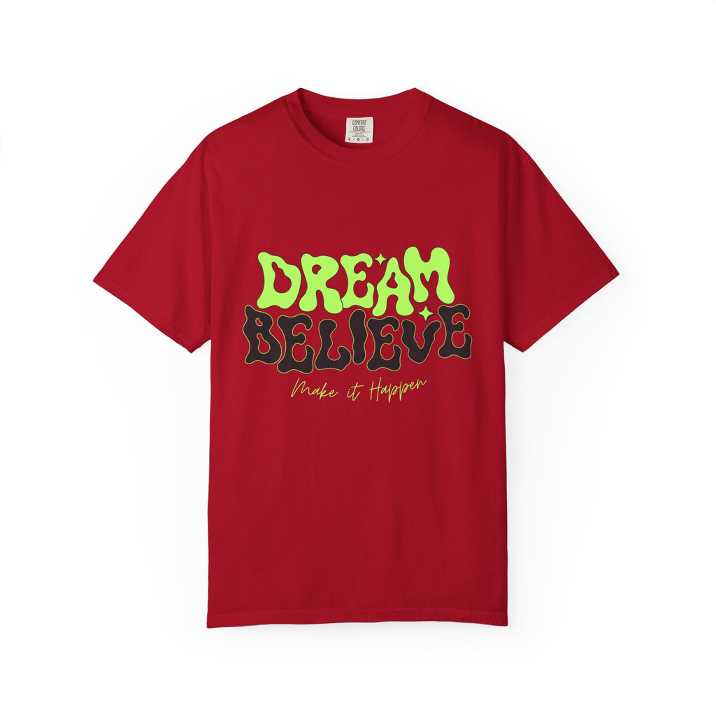 Dream Believe Unisex T-Shirt - Motivational Tee for Dreamers, Inspirational Gift, Relaxed Fit, Everyday Wear, Trendy Apparel