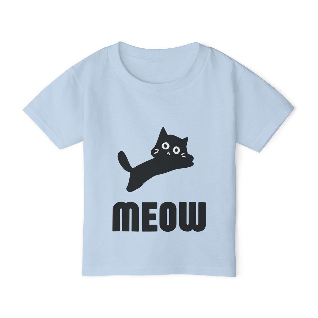 Cute Cat Meow Toddler T-shirt - Fun Kids Tee, Cat Lover Gift, Playful Outfit, Birthday Present, Everyday Wear