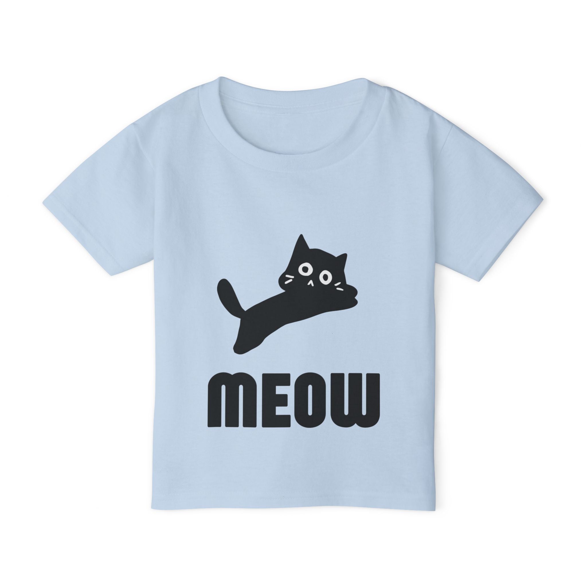 Cute Cat Meow Toddler T-shirt - Fun Kids Tee, Cat Lover Gift, Playful Outfit, Birthday Present, Everyday Wear