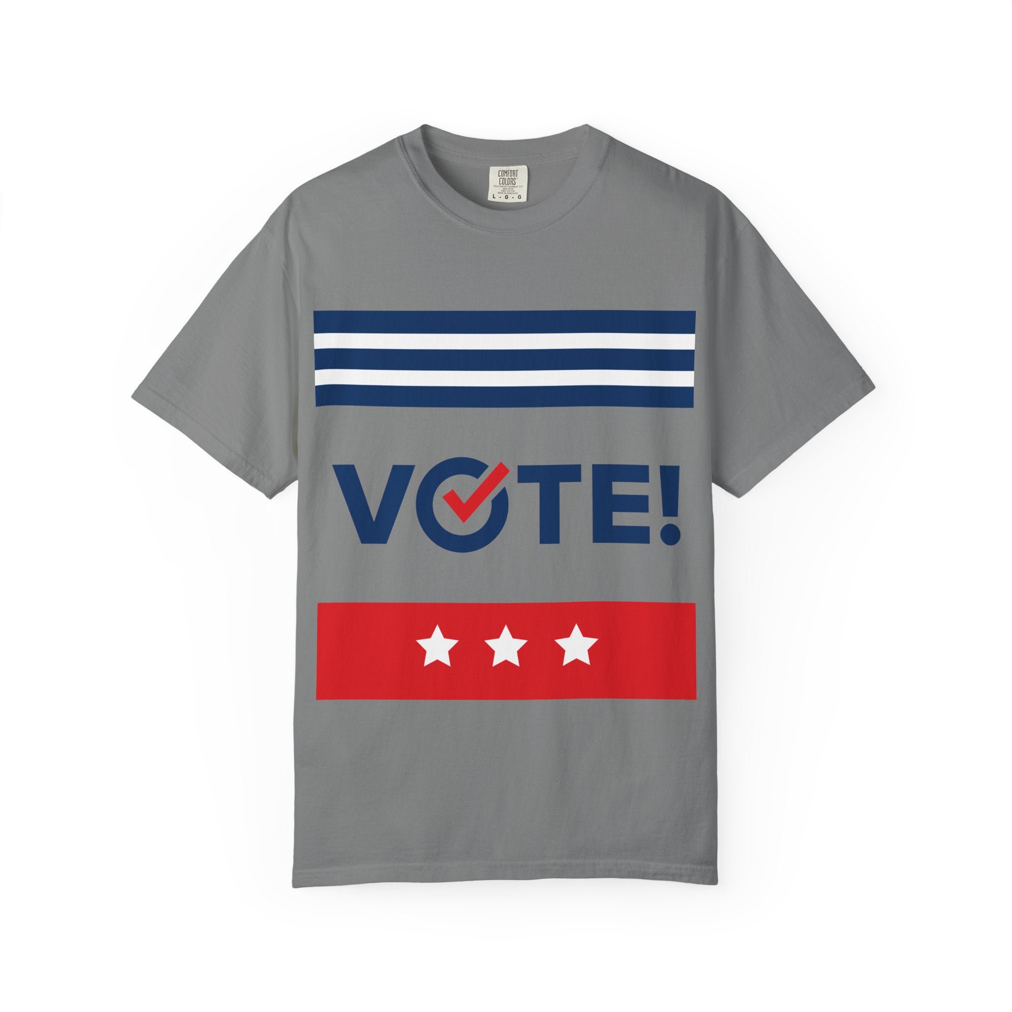 Vote! Garment-Dyed T-Shirt | Unisex Voter Apparel, Election Day Outfit, Political Statement Tee, Casual Advocacy Shirt, Gift for Activists