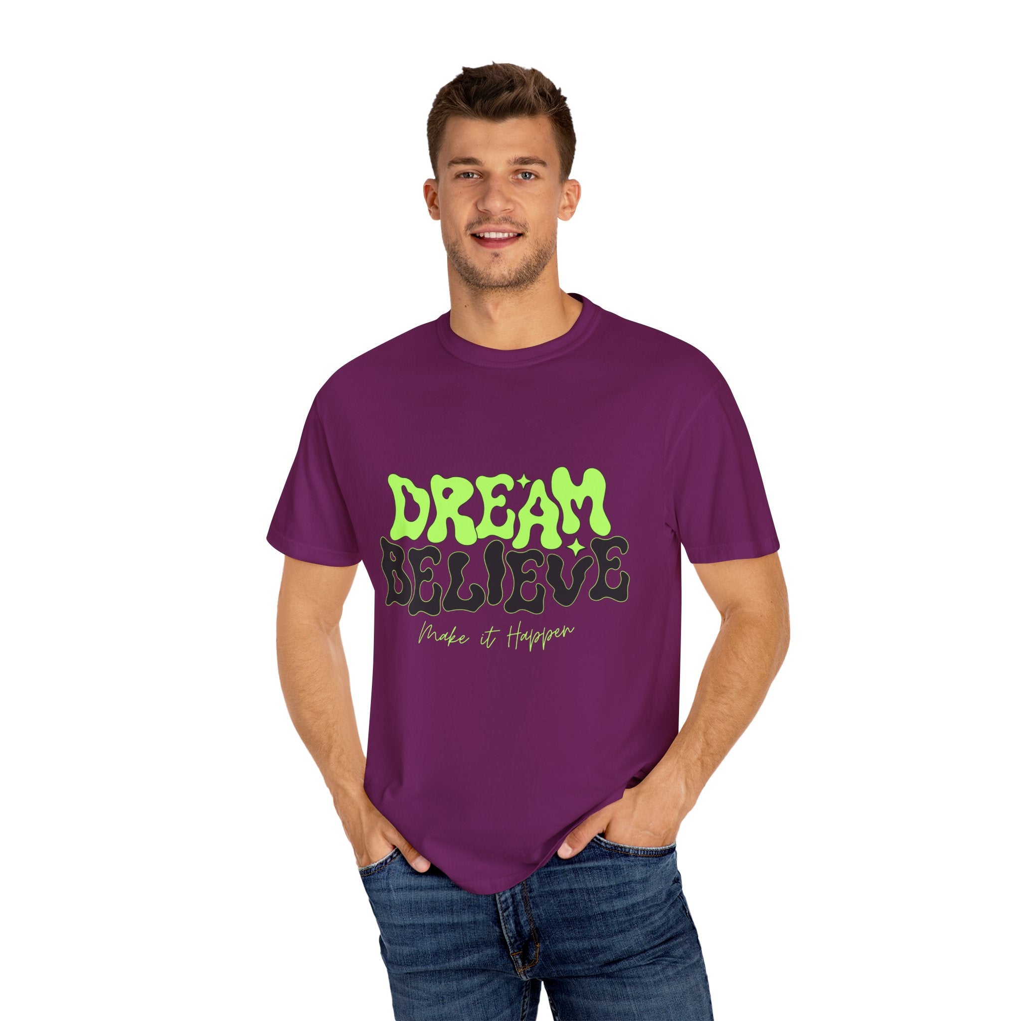 Dream Believe Unisex T-Shirt - Motivational Tee for Dreamers, Inspirational Gift, Relaxed Fit, Everyday Wear, Trendy Apparel