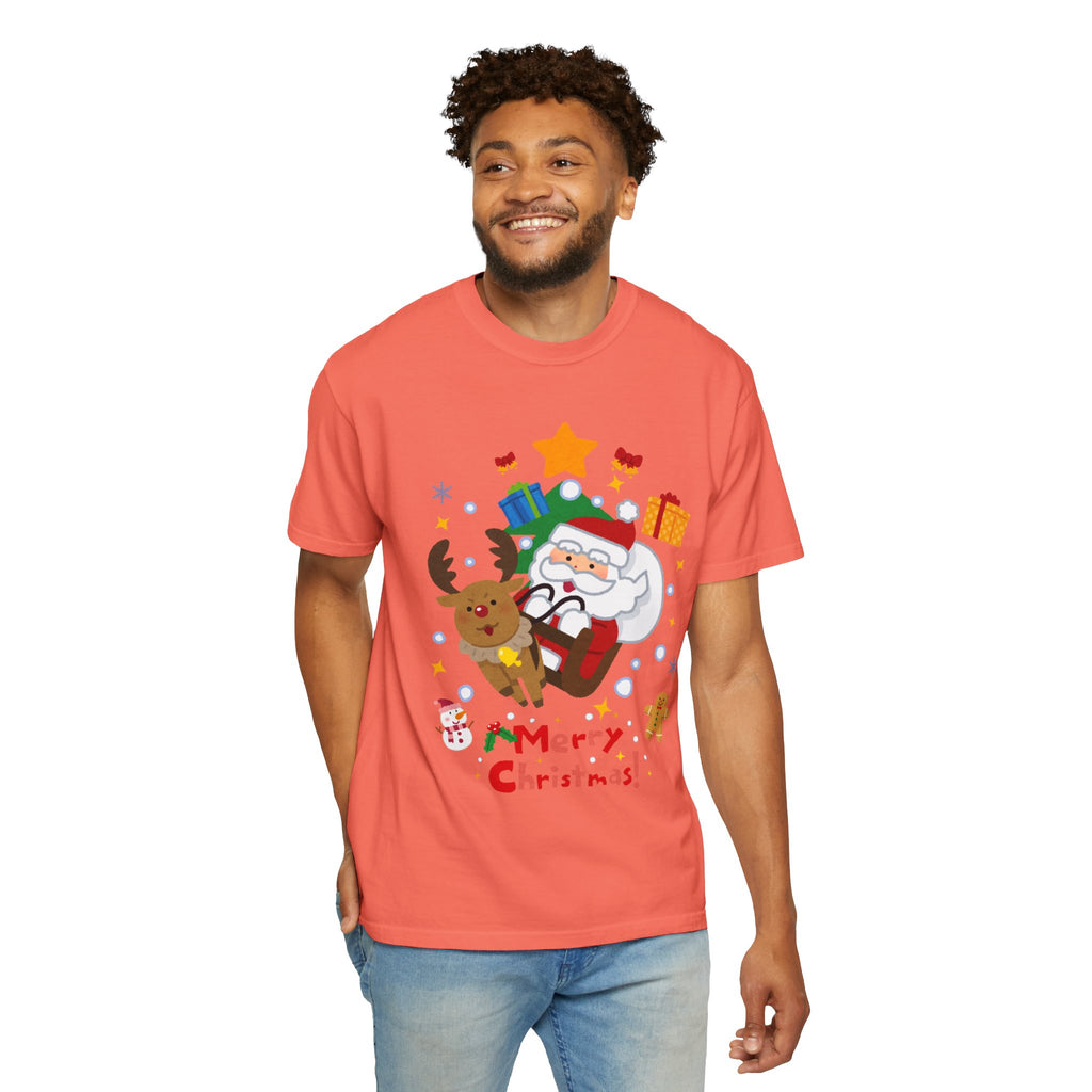 Festive Santa T-Shirt | Christmas Tee, Unisex Holiday Shirt, Merry Christmas Gift, Cute Design for Kids & Adults