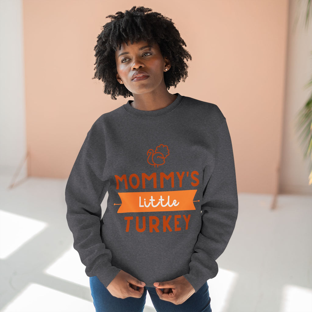Mommy's Little Turkey Sweatshirt, Thanksgiving Sweater, Family Holiday Outfit, Unisex Crewneck, Festive Fall Apparel