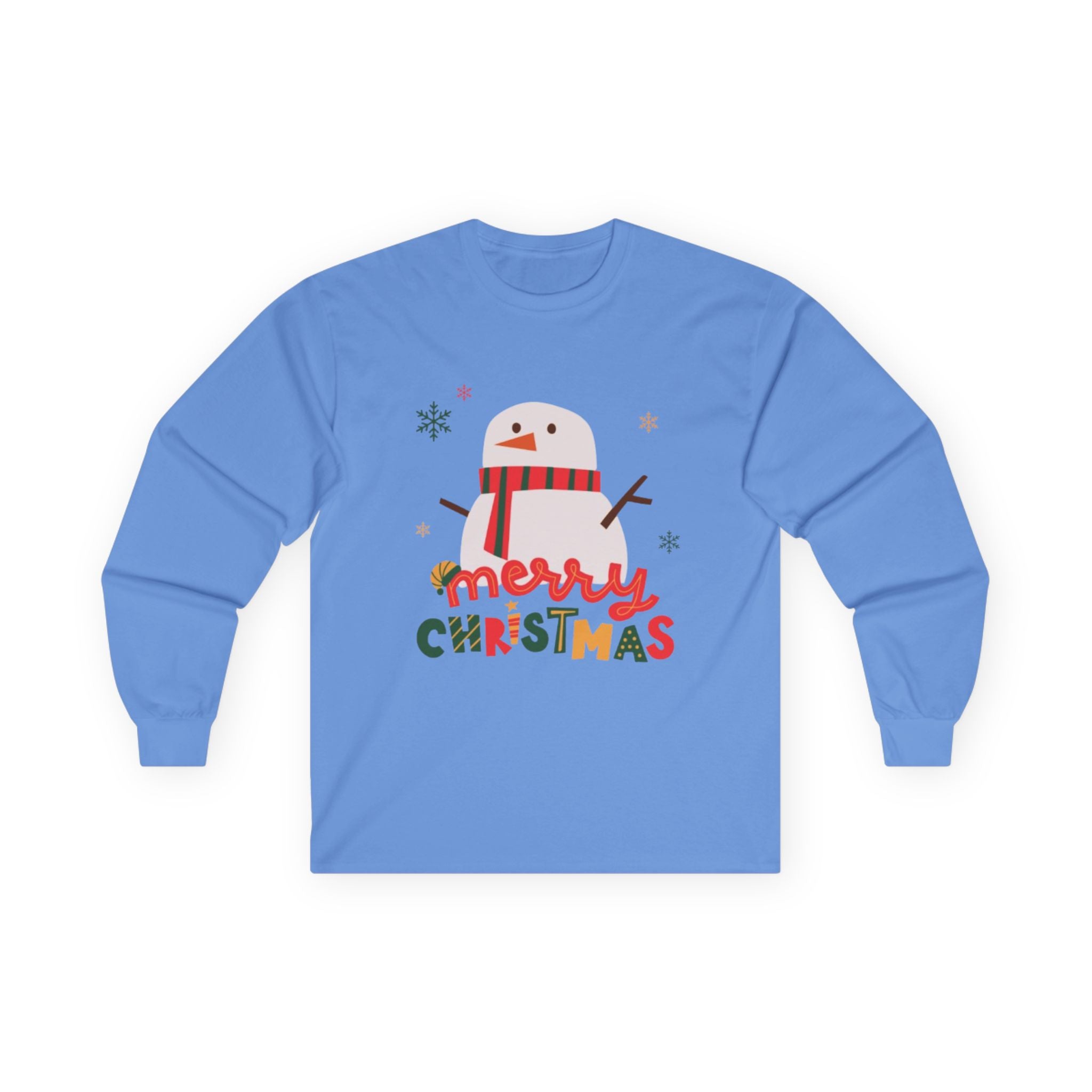 Merry Christmas Long Sleeve Tee, Holiday Shirt, Unisex Festive Apparel, Christmas Gifts, Cozy Winter Wear, Family Christmas Party