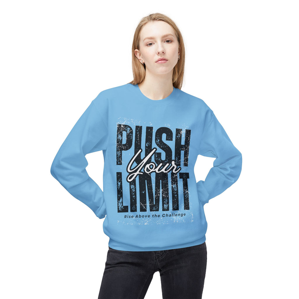 Motivational Fleece Crewneck Sweatshirt - Push Your Limit, Gift for Fitness Enthusiasts, Workout Apparel, Cozy Casual Wear, [...]