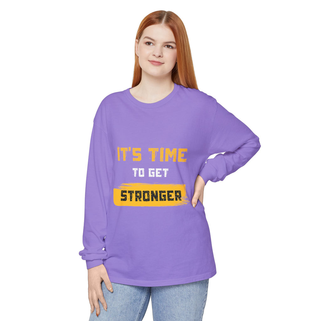 Unisex Motivational Long Sleeve Tee - 'It's Time Stronger' - Perfect Gift for Fitness Lovers, Gym Attire, Casual Wear, Inspirational [...]