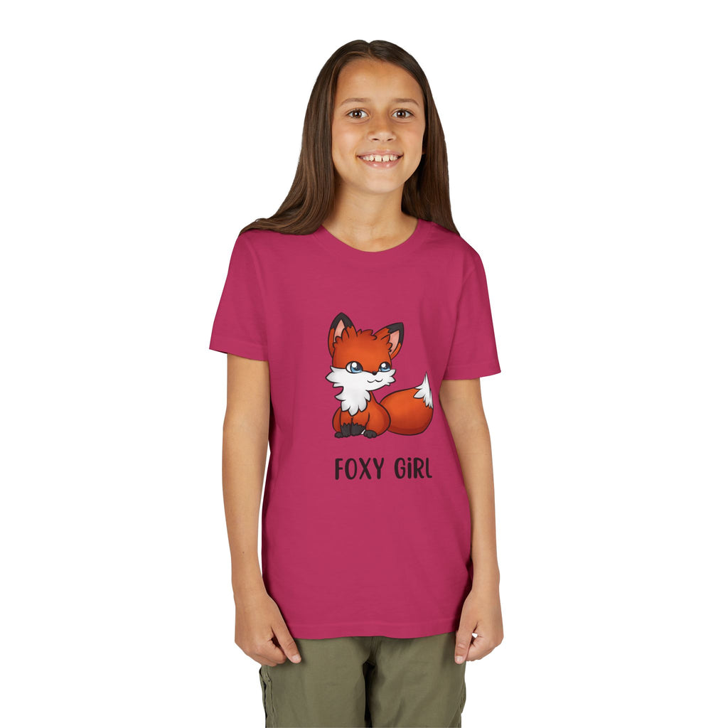 Foxy Girl Youth Tee, Cute Animal Shirt, Kids' Graphic Tee, Fun Fashion, Birthday Gift, Playful Style