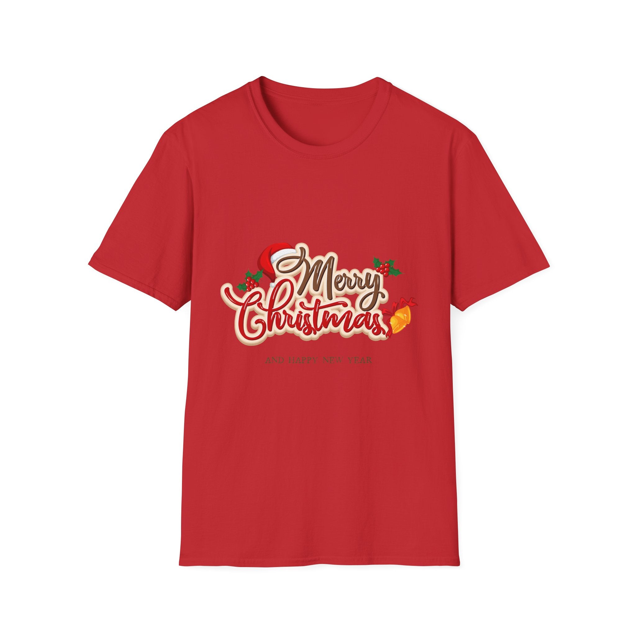 Merry Christmas Unisex Softstyle T-Shirt | Holiday Tee, Christmas Gift, New Year Shirt, Seasonal Apparel, Festive Wear