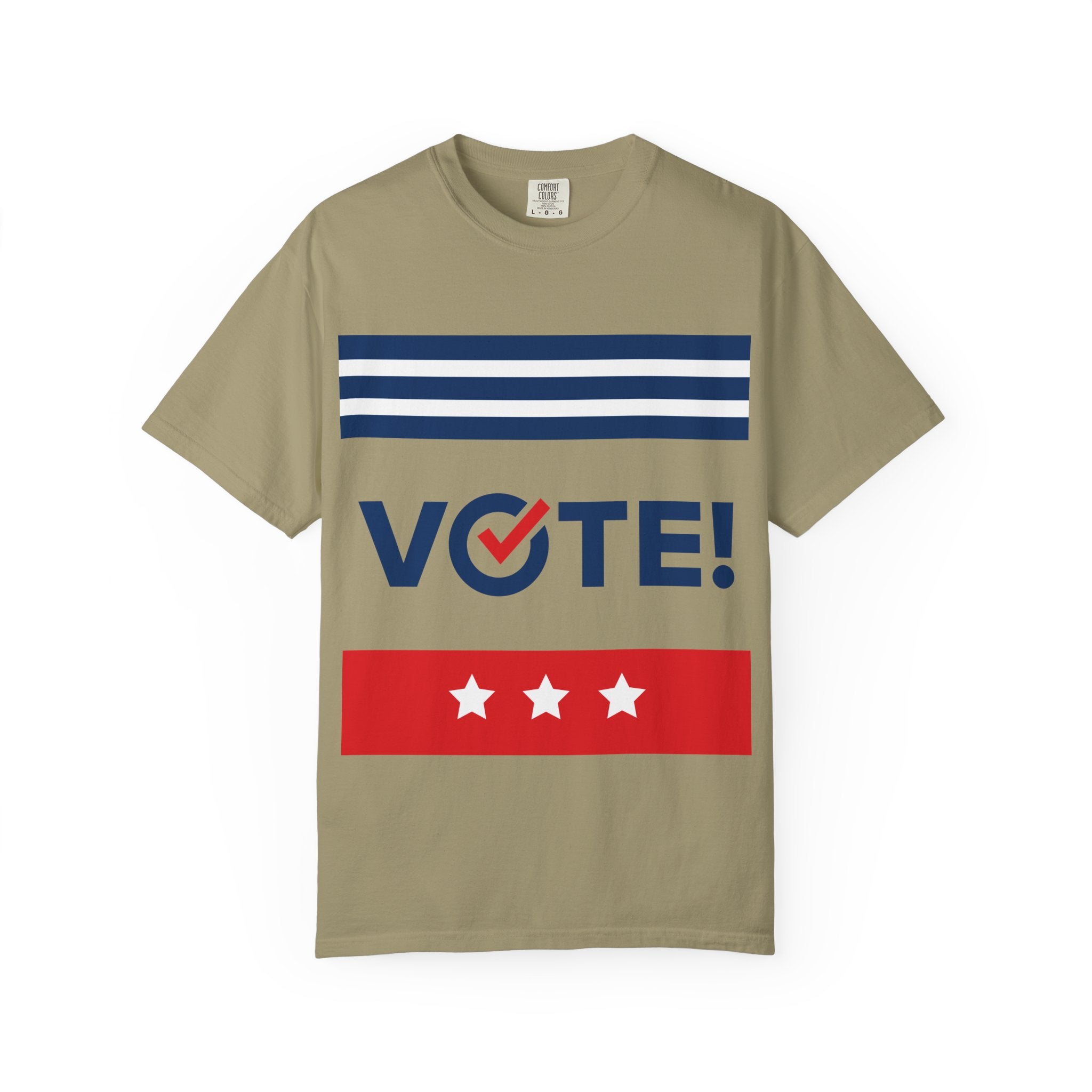 Vote! Garment-Dyed T-Shirt | Unisex Voter Apparel, Election Day Outfit, Political Statement Tee, Casual Advocacy Shirt, Gift for Activists