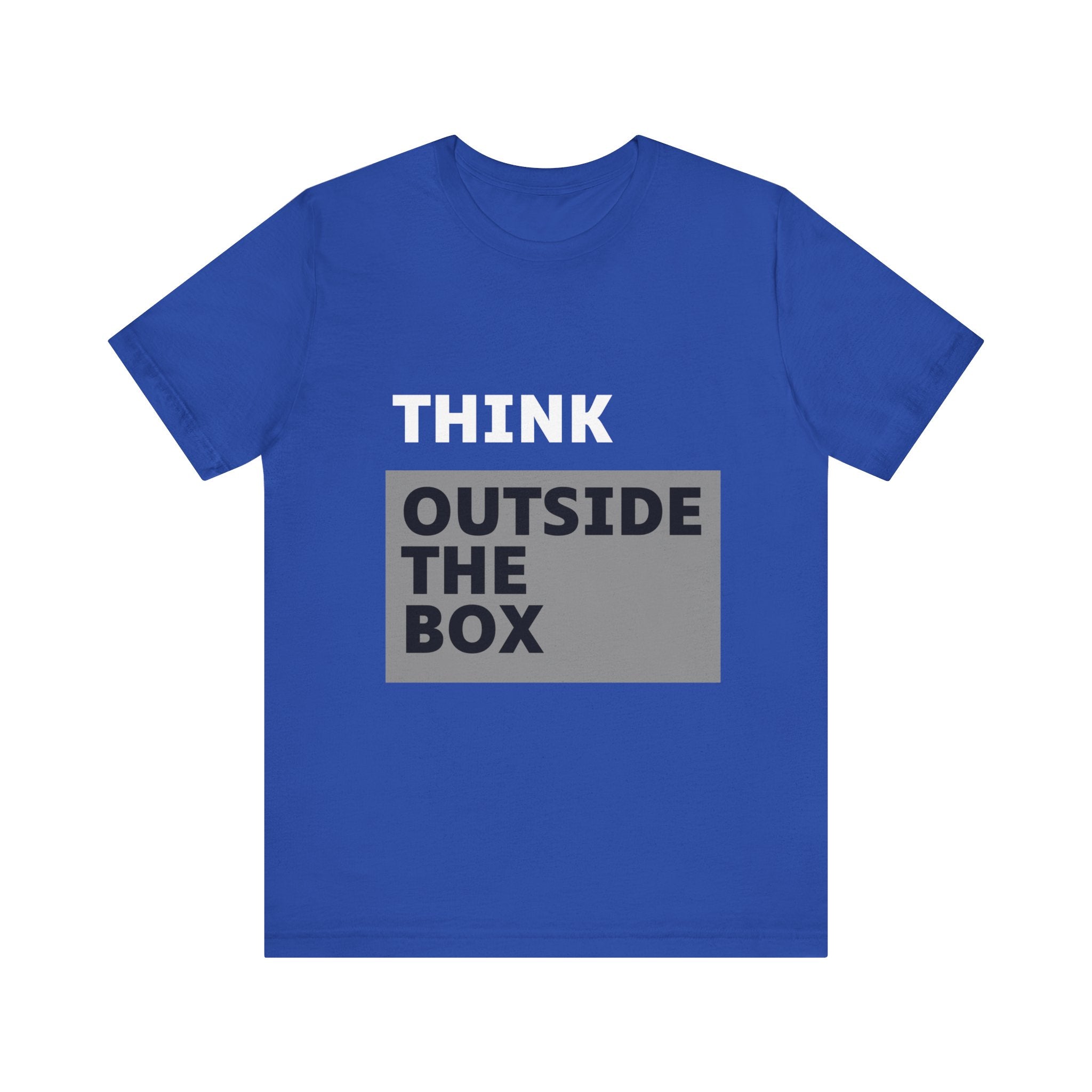Think Outside the Box Unisex Tee, Short Sleeve T-shirt, Unique Design Shirt, Creative Tee, Unisex Graphic Tee