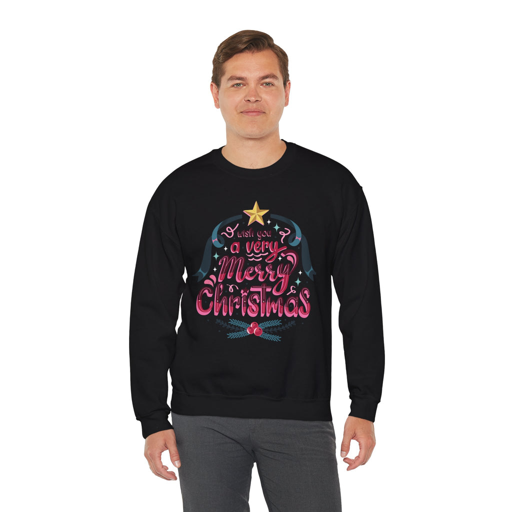 Merry Christmas Sweatshirt, Cozy Holiday Apparel, Unisex Christmas Gift, Festive Crewneck, Winter Wardrobe Essential