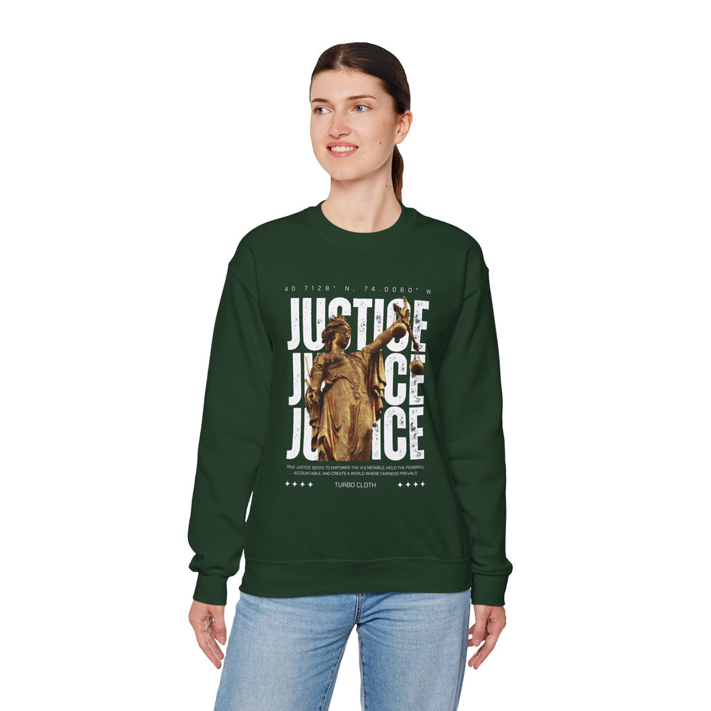 Justice-Themed Unisex Crewneck Sweatshirt | Statement Apparel for Activists, Social Justice, Casual Wear, Gifts, and Awareness