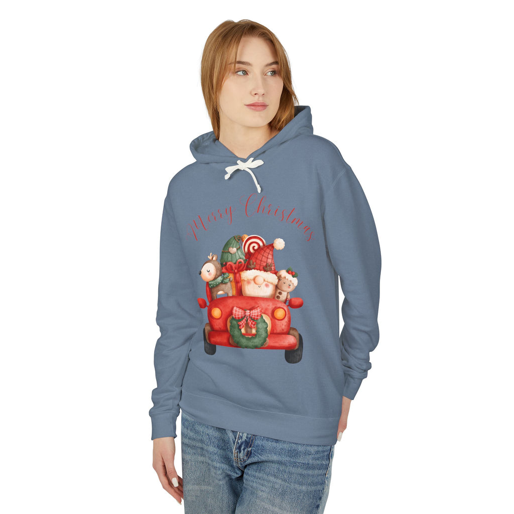 Merry Christmas Hoodie, Unisex Lightweight Sweatshirt, Holiday Gift, Cozy Christmas Sweatshirt, Festive Apparel, Christmas Outfit