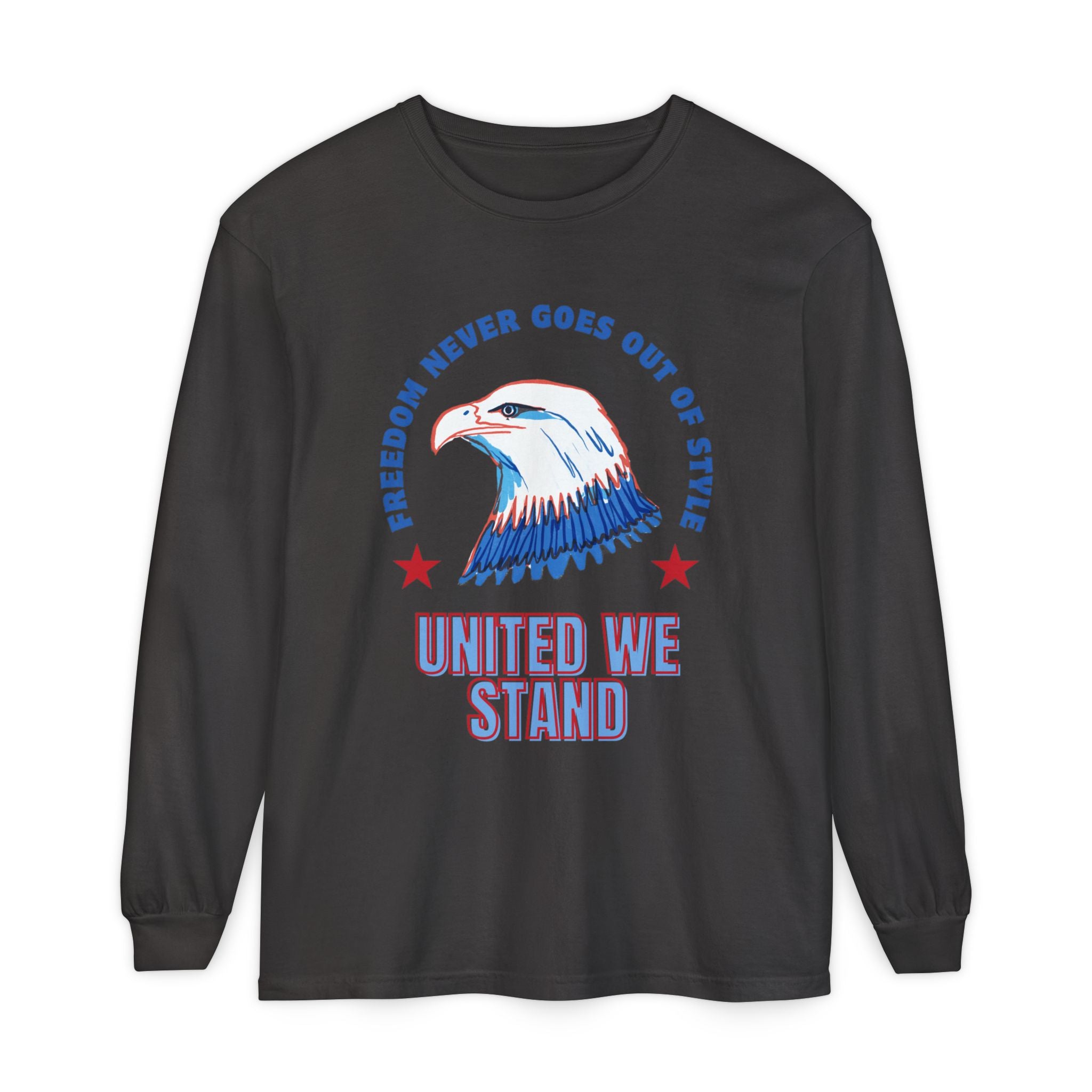 Patriotic Long Sleeve T-Shirt Perfect for Celebrating Holidays, Independence Days