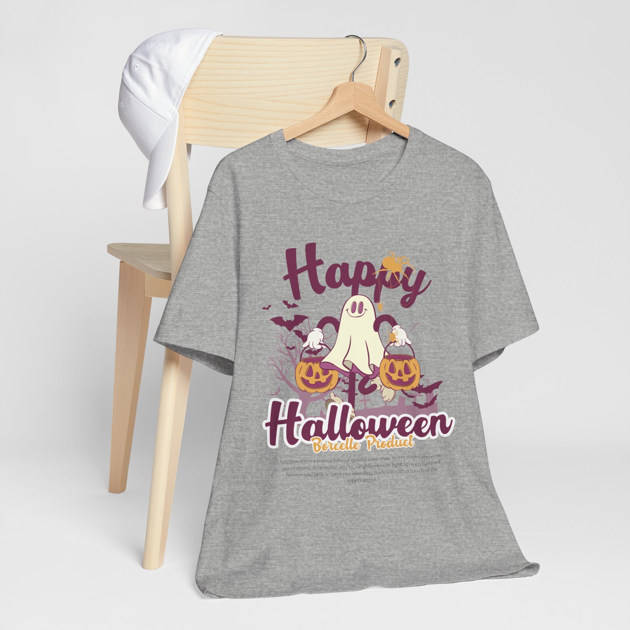 Halloween Unisex T-Shirt, Cute Ghost Tee, Fall Apparel, Kids Halloween Costume, Spooky Season Shirt, Trick or Treat Gift
