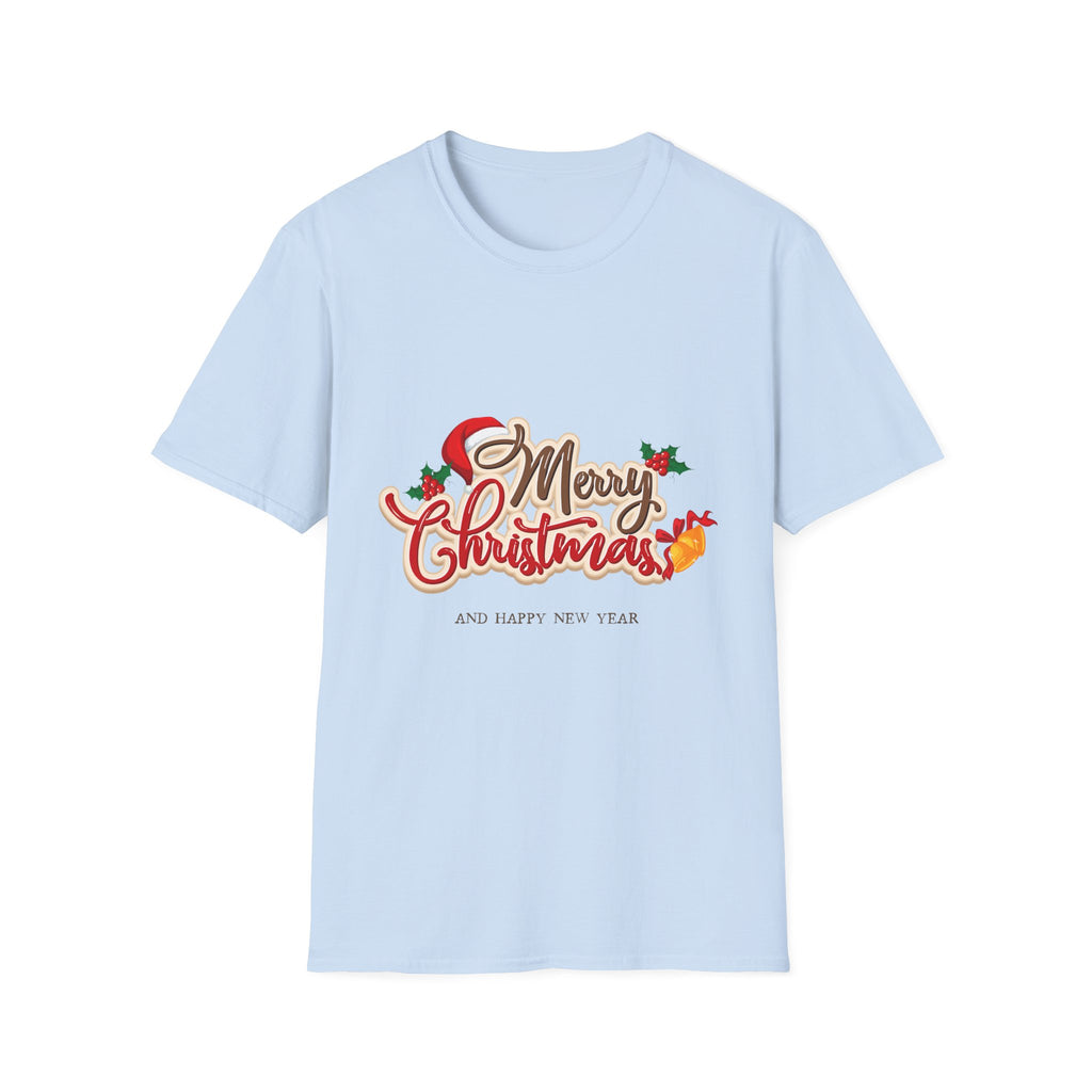 Merry Christmas Unisex Softstyle T-Shirt | Holiday Tee, Christmas Gift, New Year Shirt, Seasonal Apparel, Festive Wear