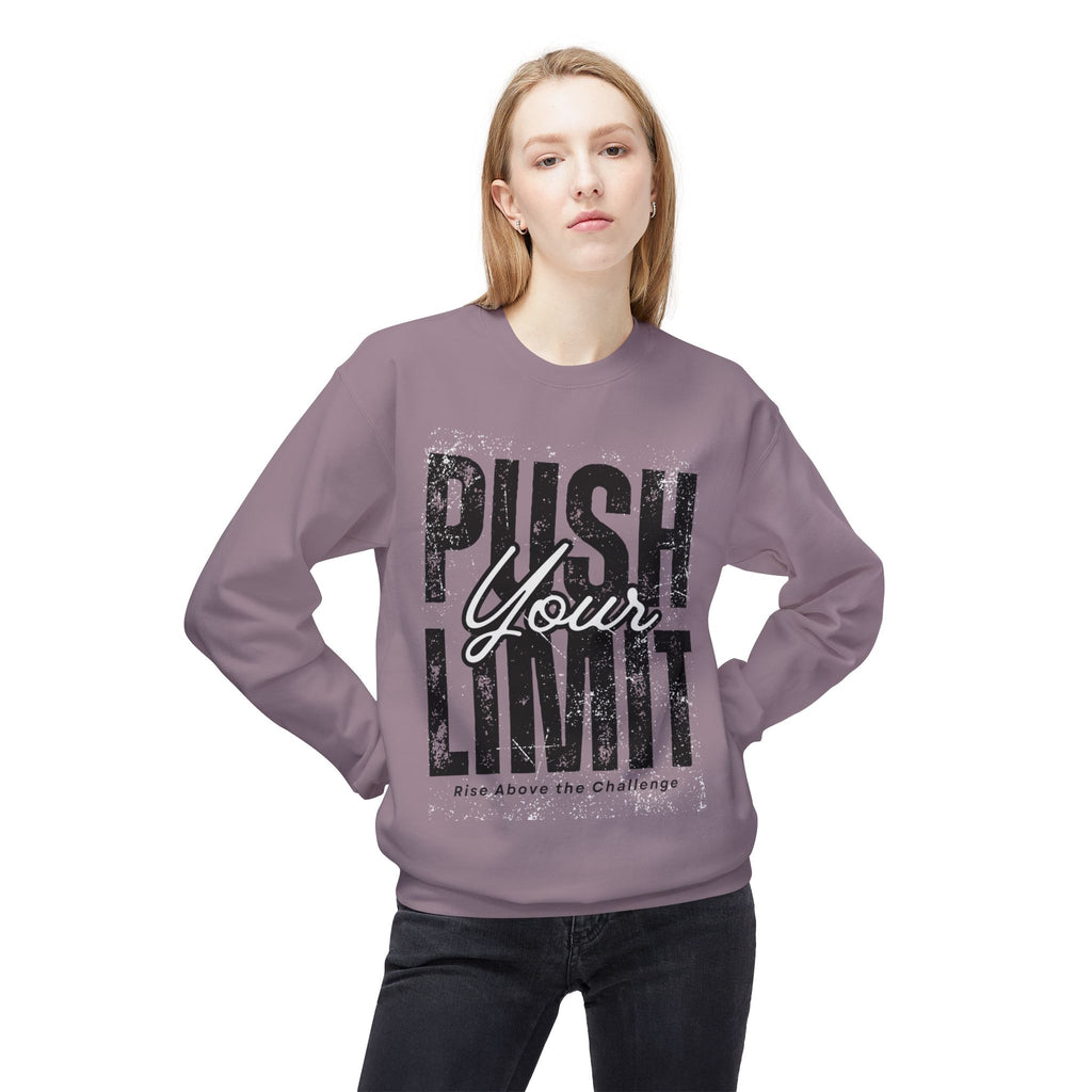 Motivational Fleece Crewneck Sweatshirt - Push Your Limit, Gift for Fitness Enthusiasts, Workout Apparel, Cozy Casual Wear, [...]