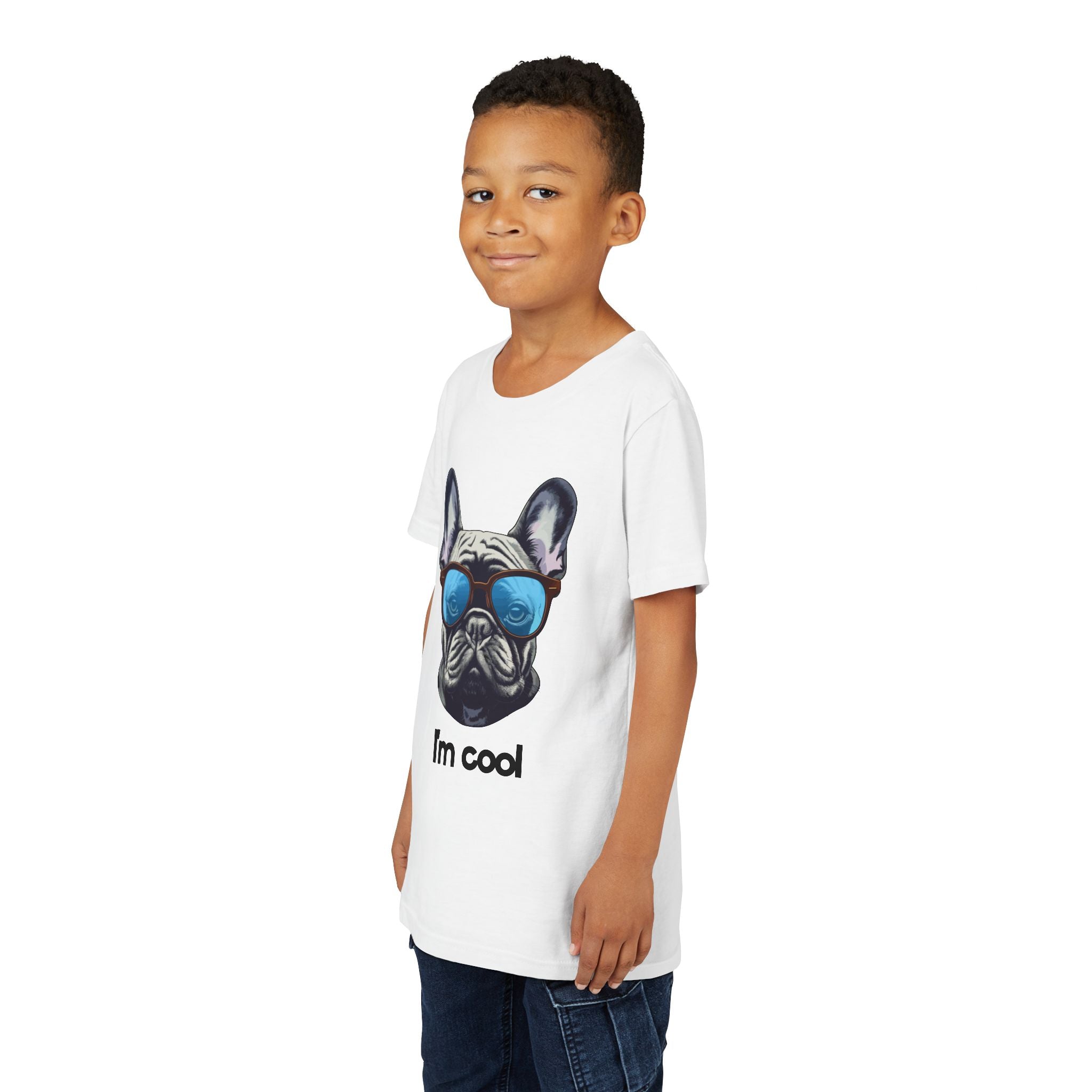 Cool French Bulldog Youth Tee - Fun Gift for Kids, Summer Wear, Pet Lovers, Birthday Present, Casual Style