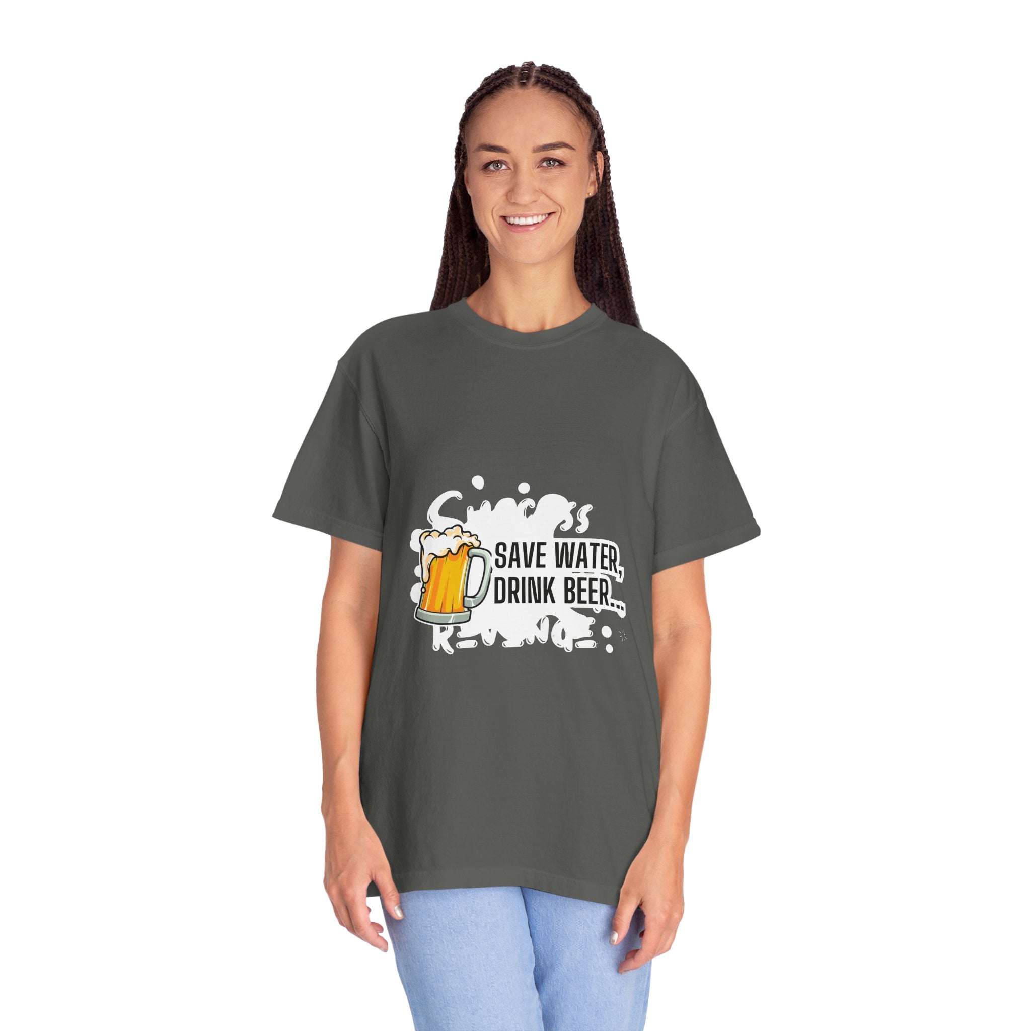 Beer Lovers Unisex T-Shirt, Fun Graphic Tee for Parties, Great Gift for Festivals, Casual Wear for Beer Enthusiasts, Save Water Drink Beer