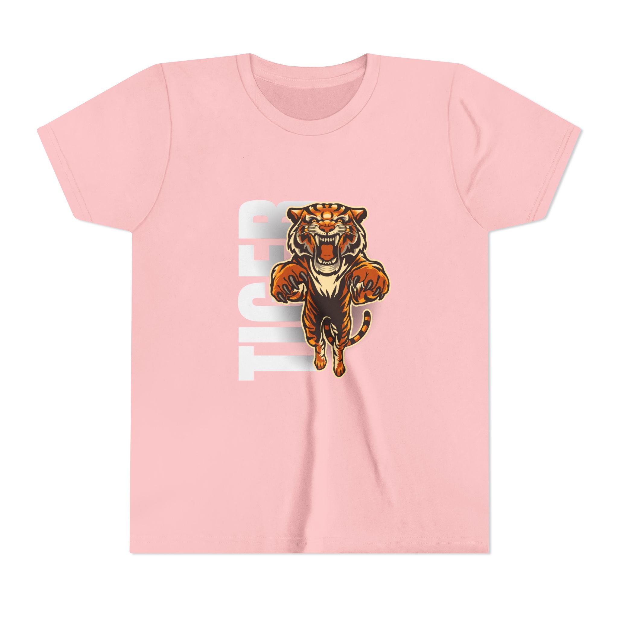 Youth Tiger Graphic Tee, Animal Lover Shirt, Kids Casual Wear, Birthday Gift for Boys, Nature Themed Apparel