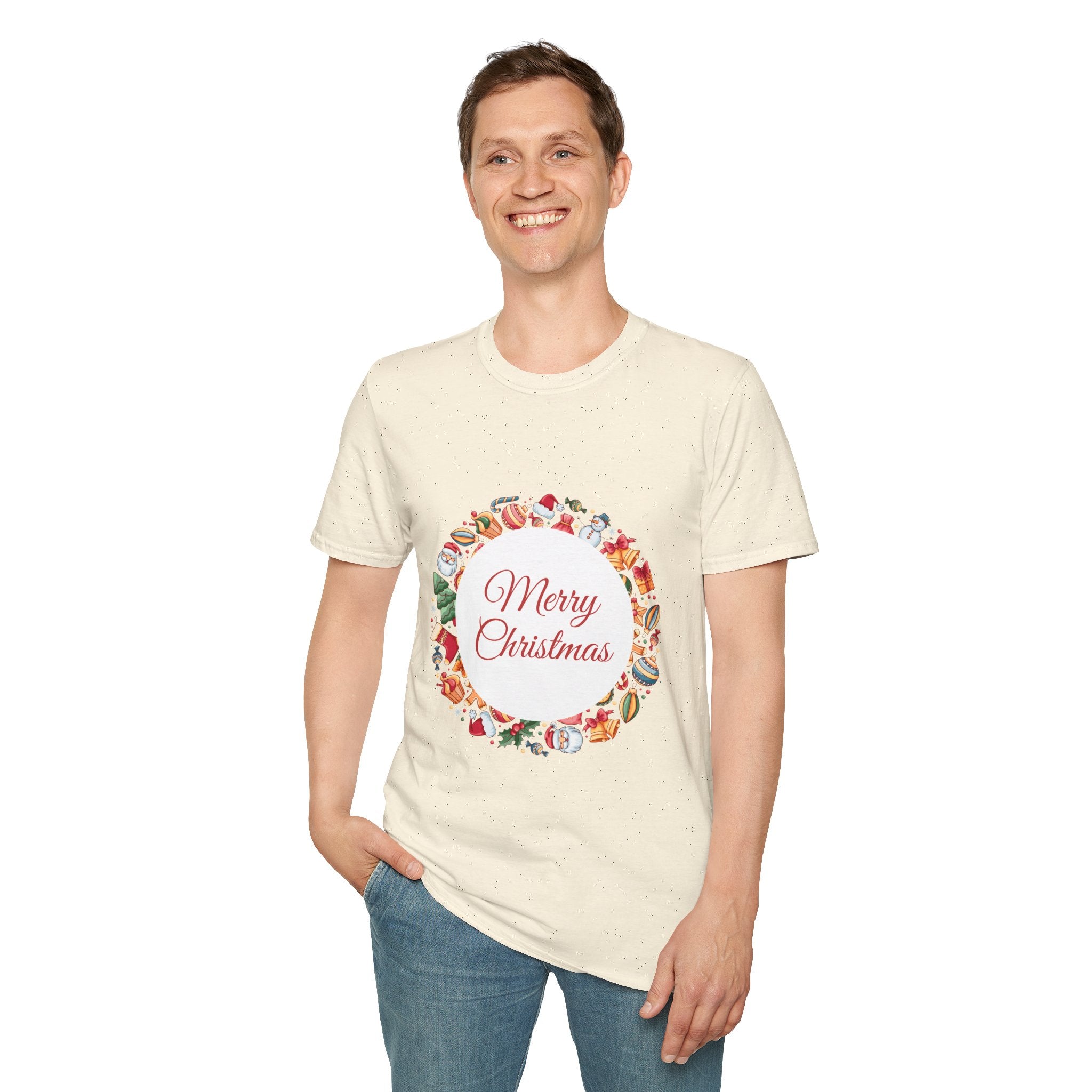 Merry Christmas Unisex T-Shirt, Holiday Apparel, Christmas Gift, Festive Tee, Seasonal Wear, Unisex T-Shirt