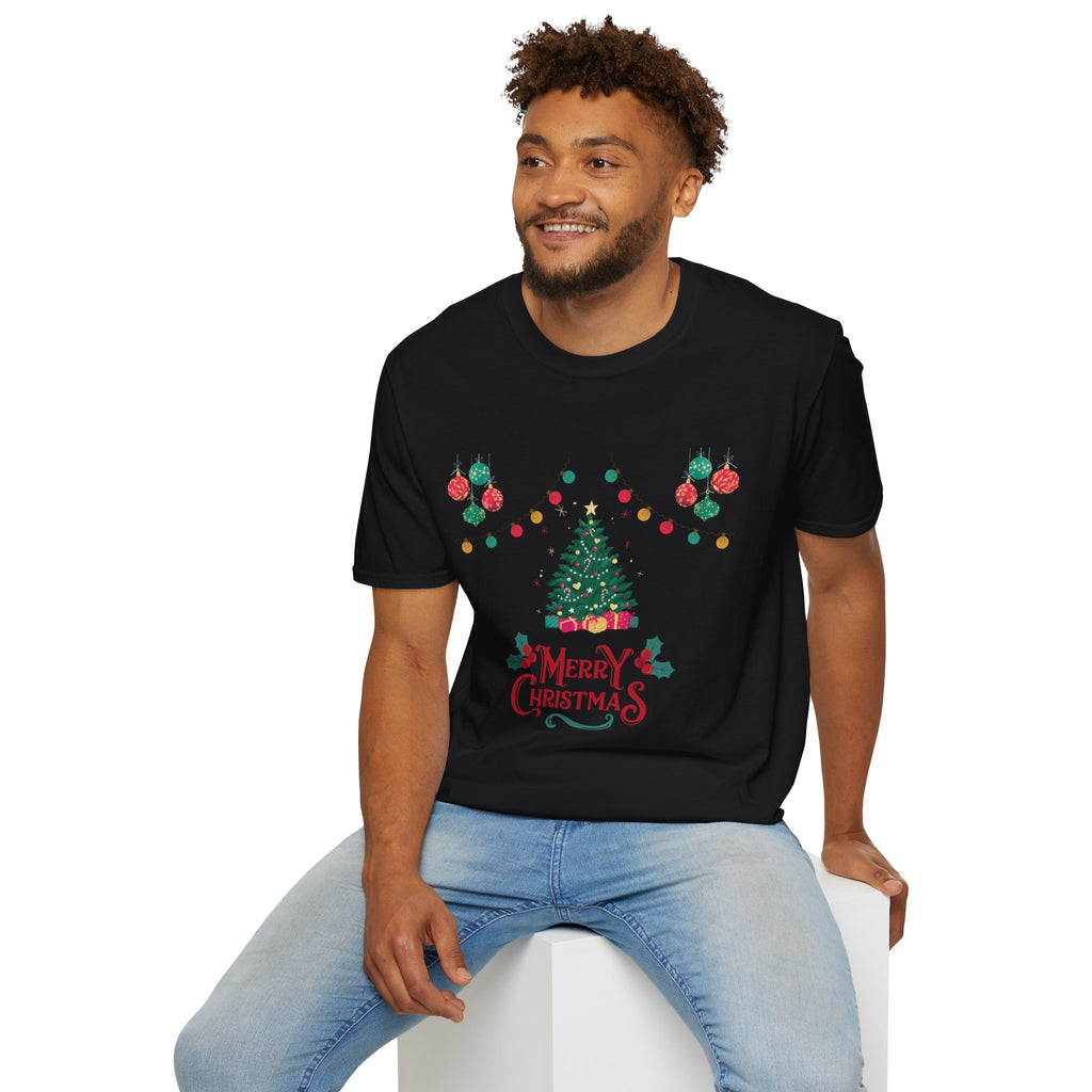 Merry Christmas Unisex T-Shirt, Festive Tee, Holiday Apparel, Winter Gift, Cozy Christmas Style, Unisex Softstyle Shirt