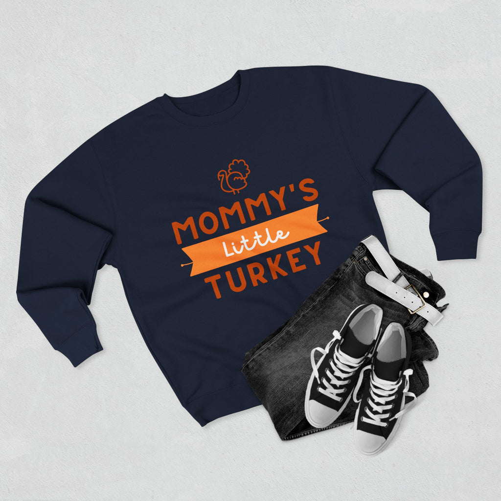 Mommy's Little Turkey Sweatshirt, Thanksgiving Sweater, Family Holiday Outfit, Unisex Crewneck, Festive Fall Apparel