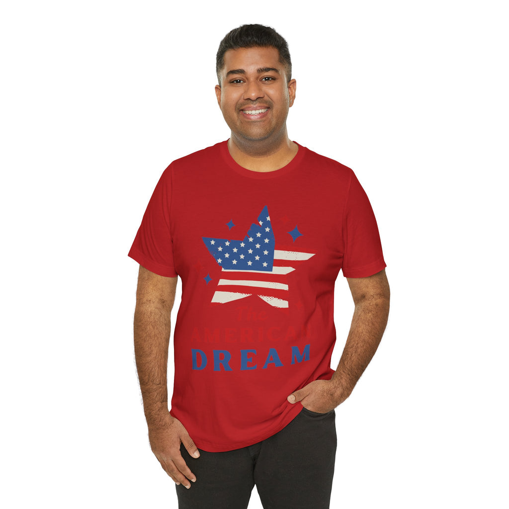 Patriotic T-Shirt, Independence Day Tee, American Dream Shirt, 4th of July Outfit, Stars and Stripes Tee Shirt